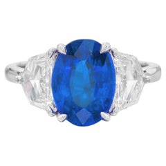 Außergewöhnlicher GRS zertifizierter 2 Karat VIVID ROYAL BLUE NO HEAT Saphir Ring mit NO HEAT Saphir