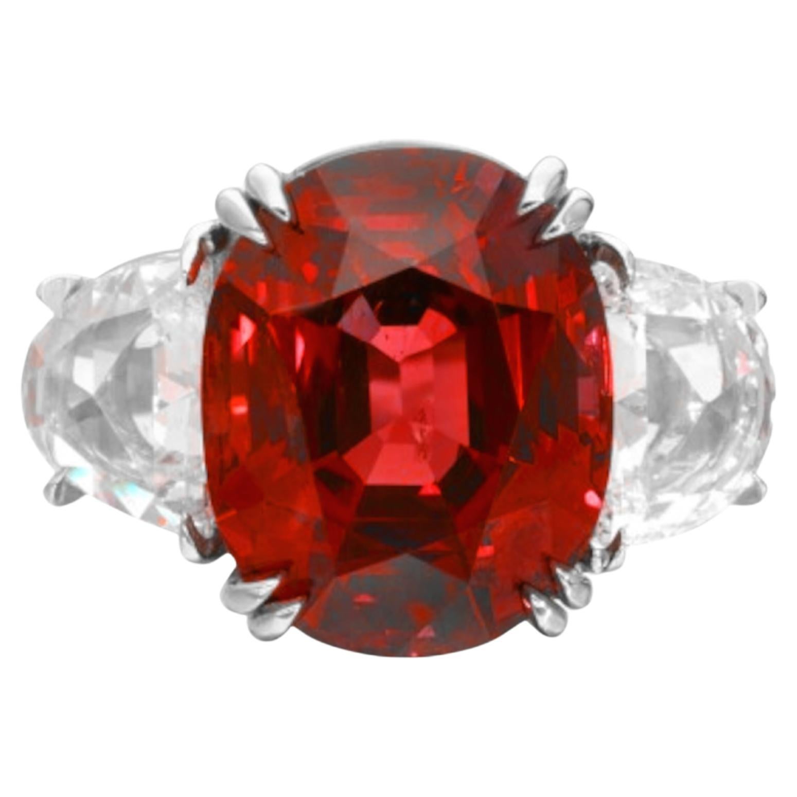 EXCEPTIONAL GRS Certified 3.48 Carat BURMA NO Heat Diamond Ring