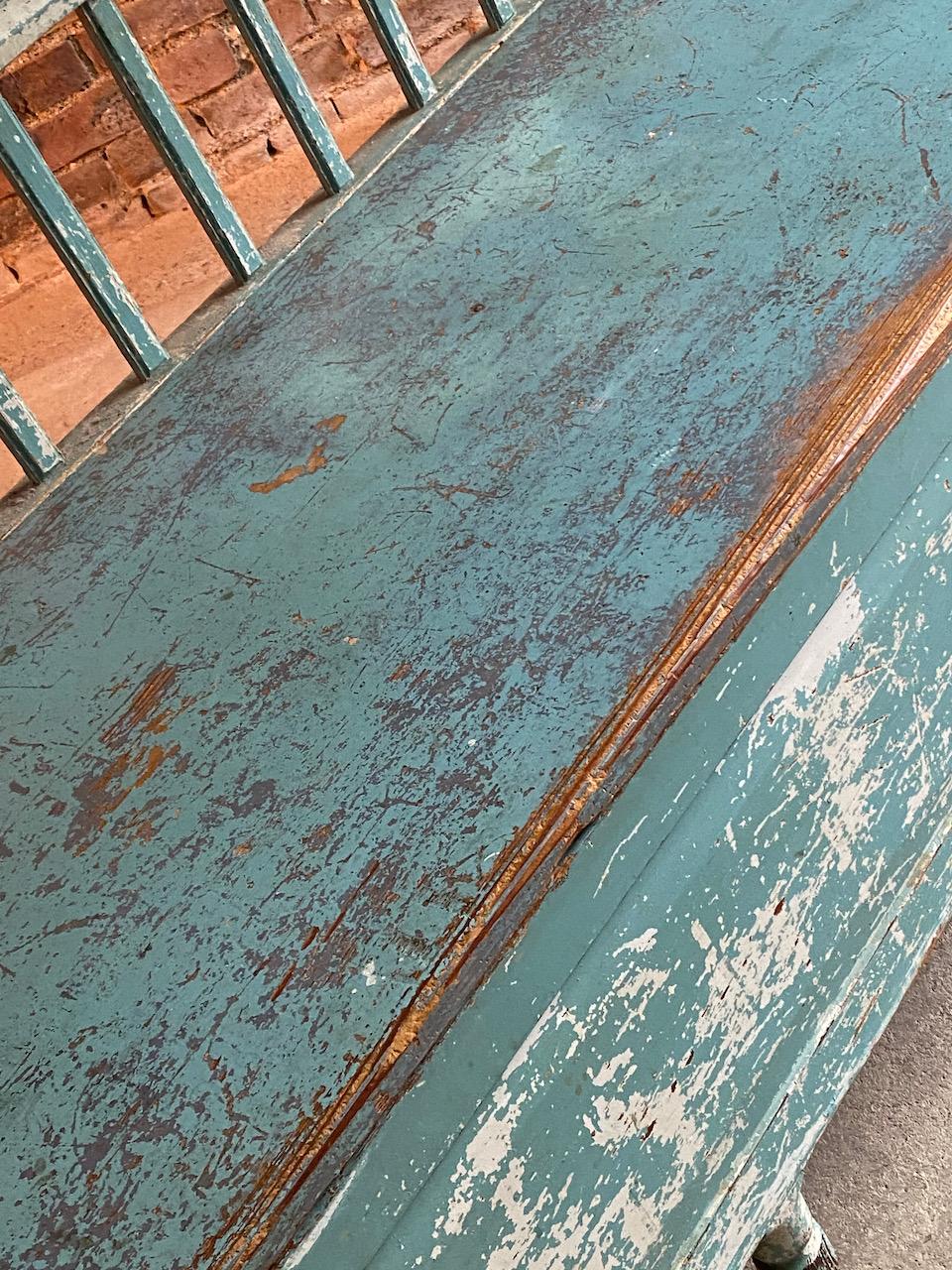 Exceptional Gustavian Painted Bench Settle, Sweden, 19th Century, circa 1800 1