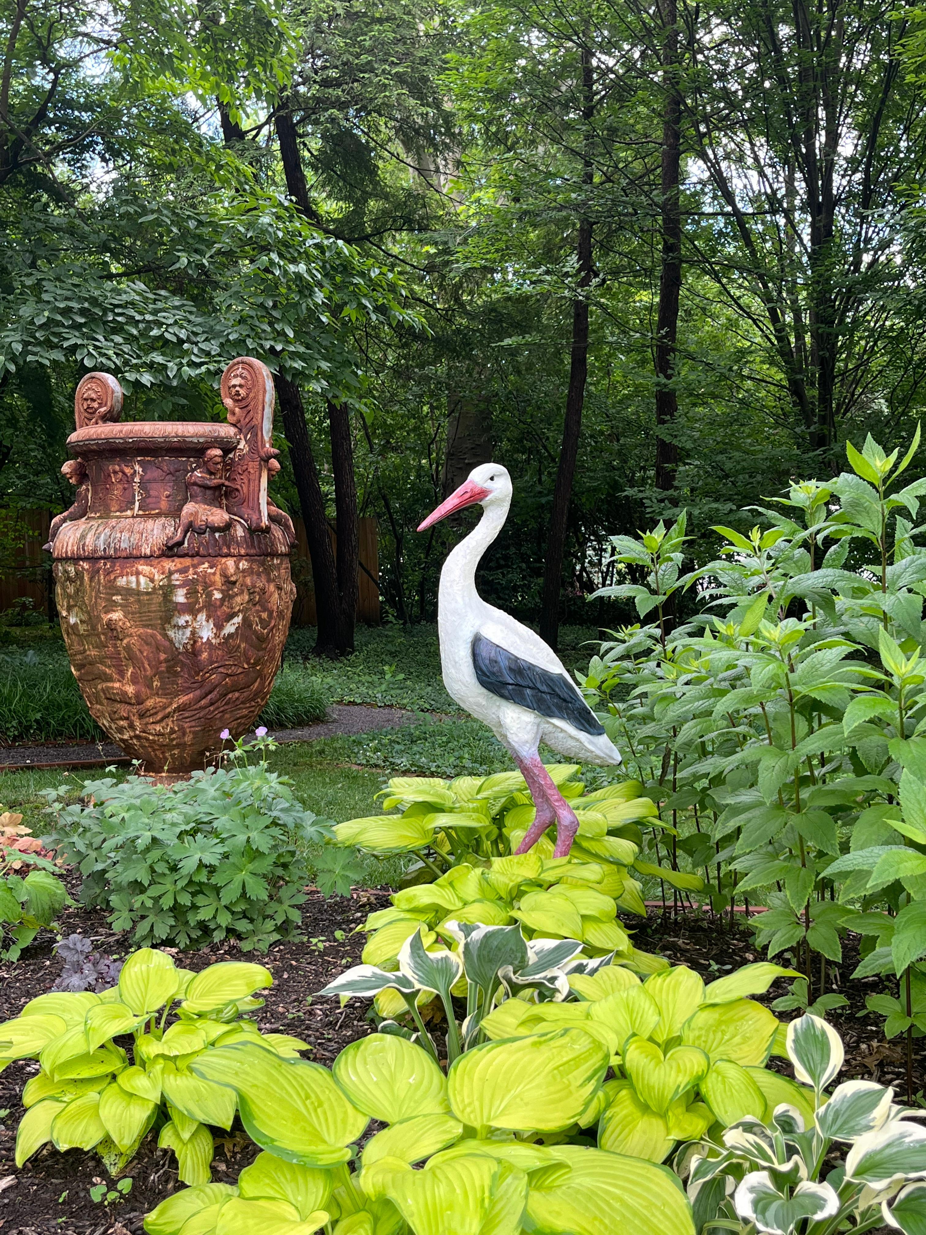 Exceptional Hand-Casted Bronze Sculptures of Storks for Rooftop Installation In New Condition For Sale In Saint Louis, MO