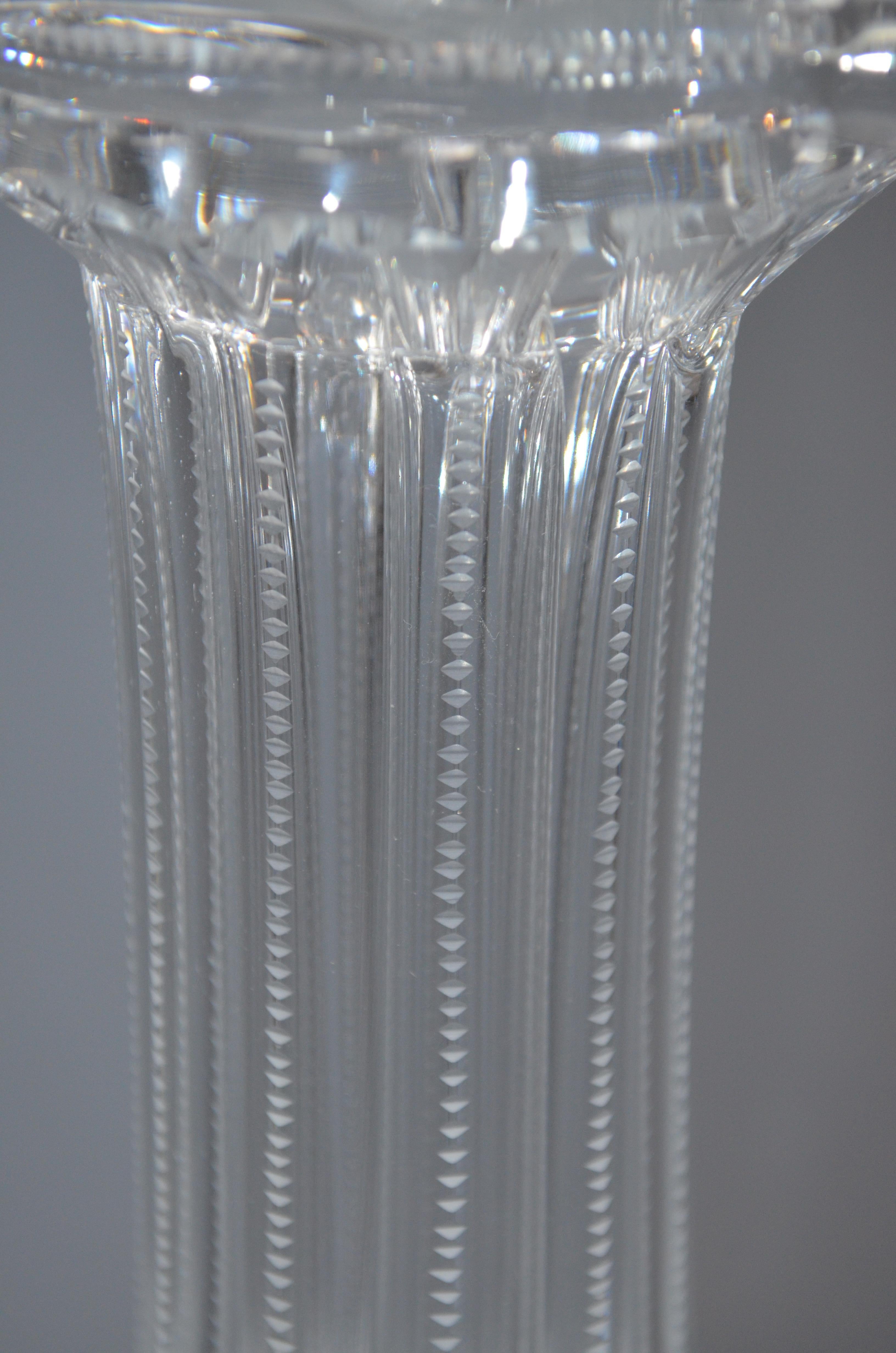 Exceptionnelle carafe en cristal taillé à la main avec six compartiments en vente 6