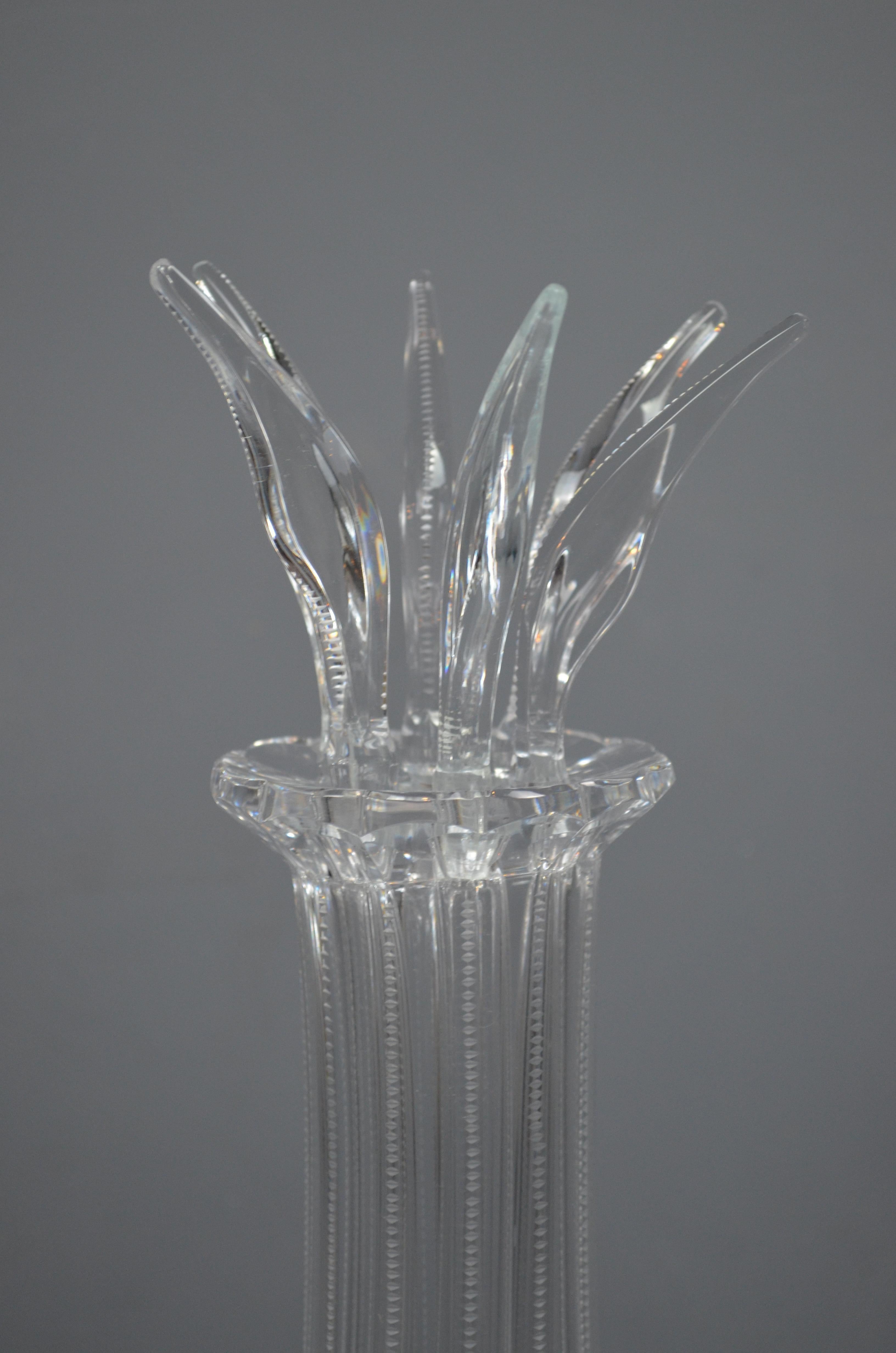 Exceptionnelle carafe en cristal taillé à la main avec six compartiments Excellent état - En vente à Marinha Grande, PT