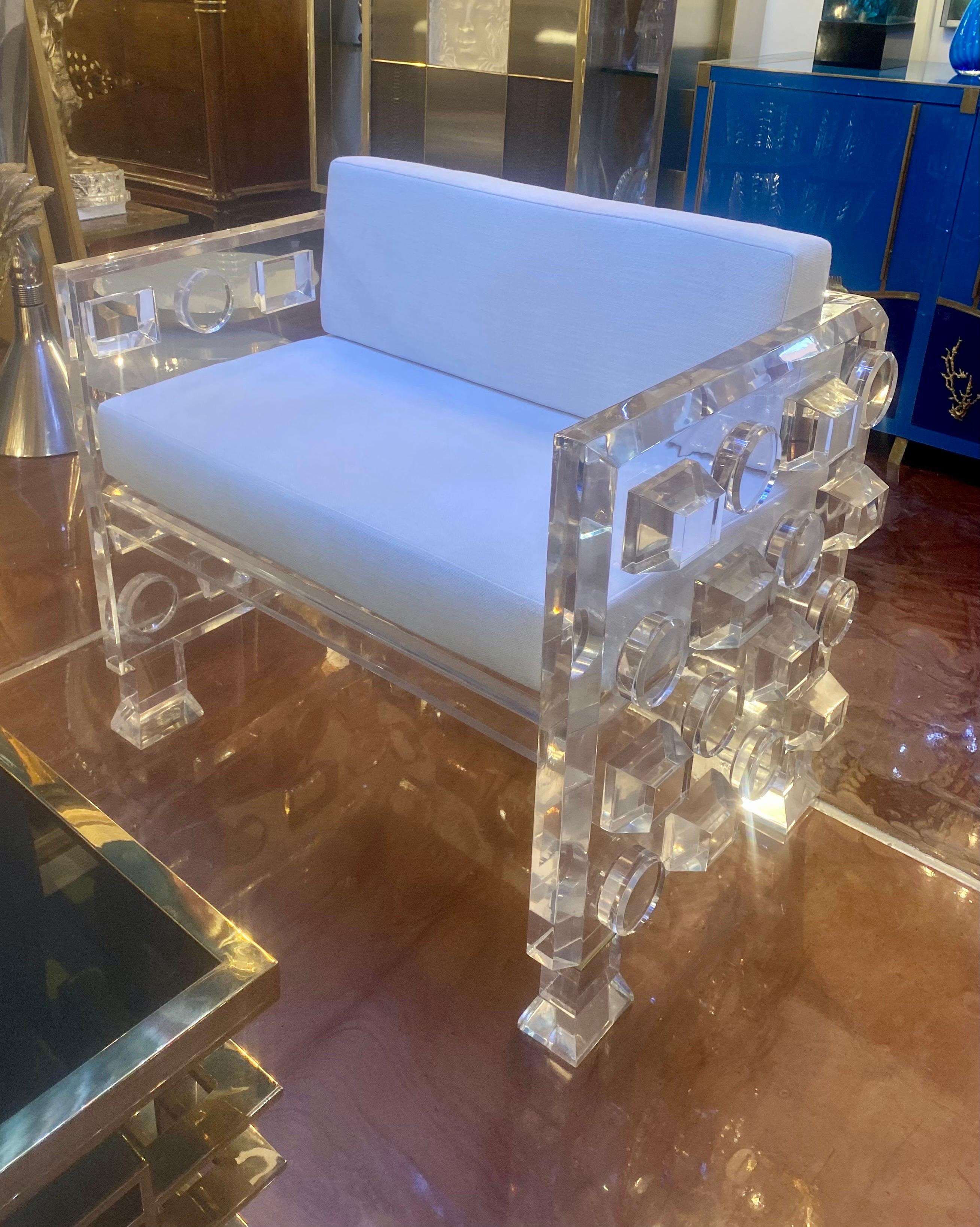 Exceptional Hand Made Mid-Century Lucite Art Sculpture Chair For Sale 2