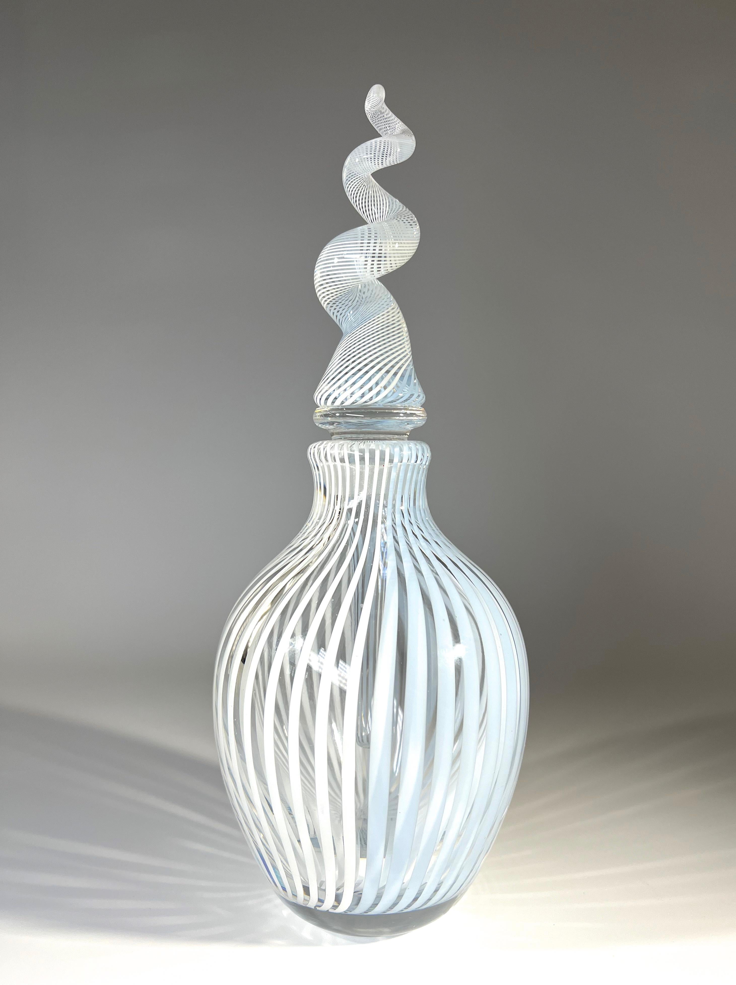 Exceptional Harlequin Crystal Perfume Bottle Mike Hunter Twists Studio, Scotland For Sale 1