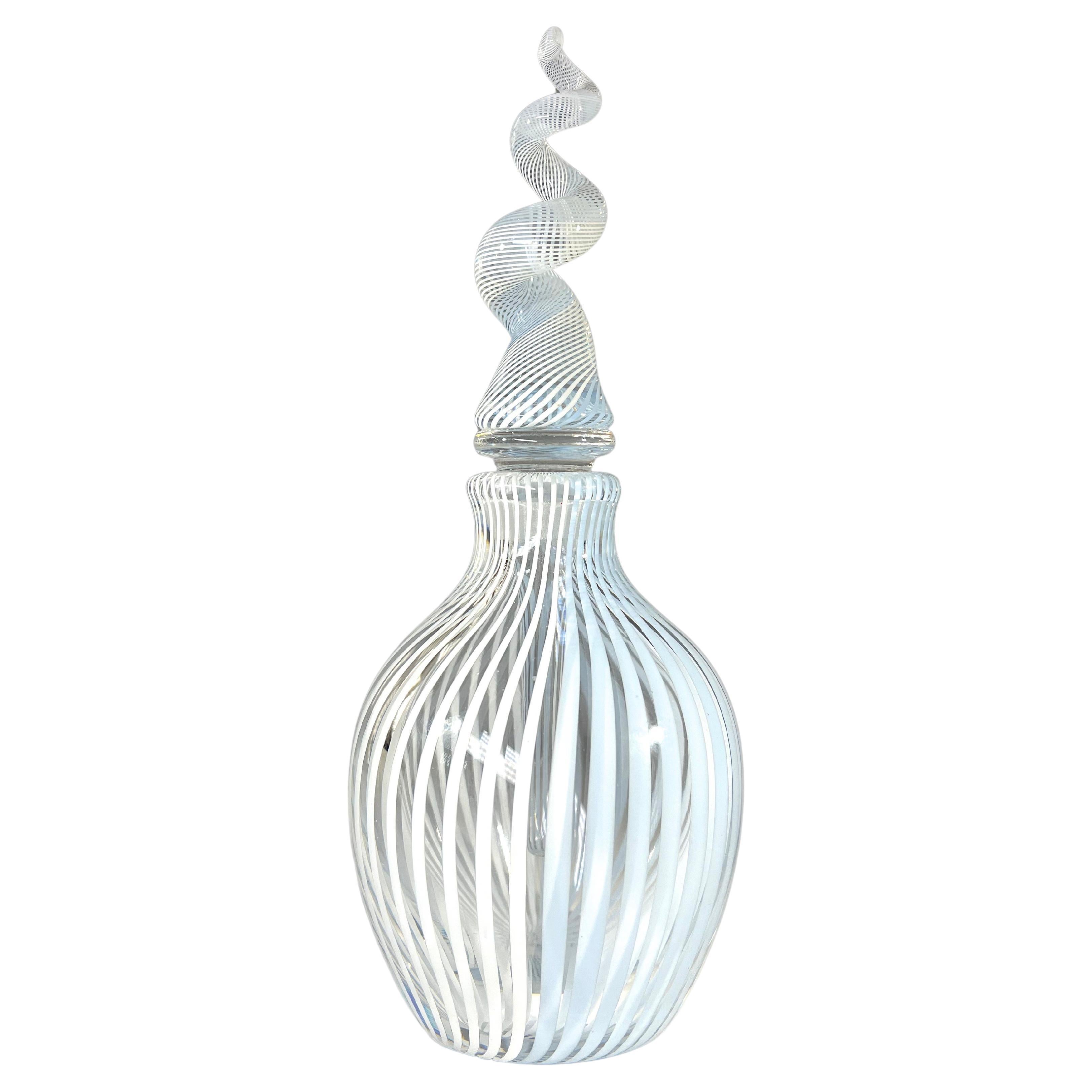 Exceptional Harlequin Crystal Perfume Bottle Mike Hunter Twists Studio, Scotland For Sale