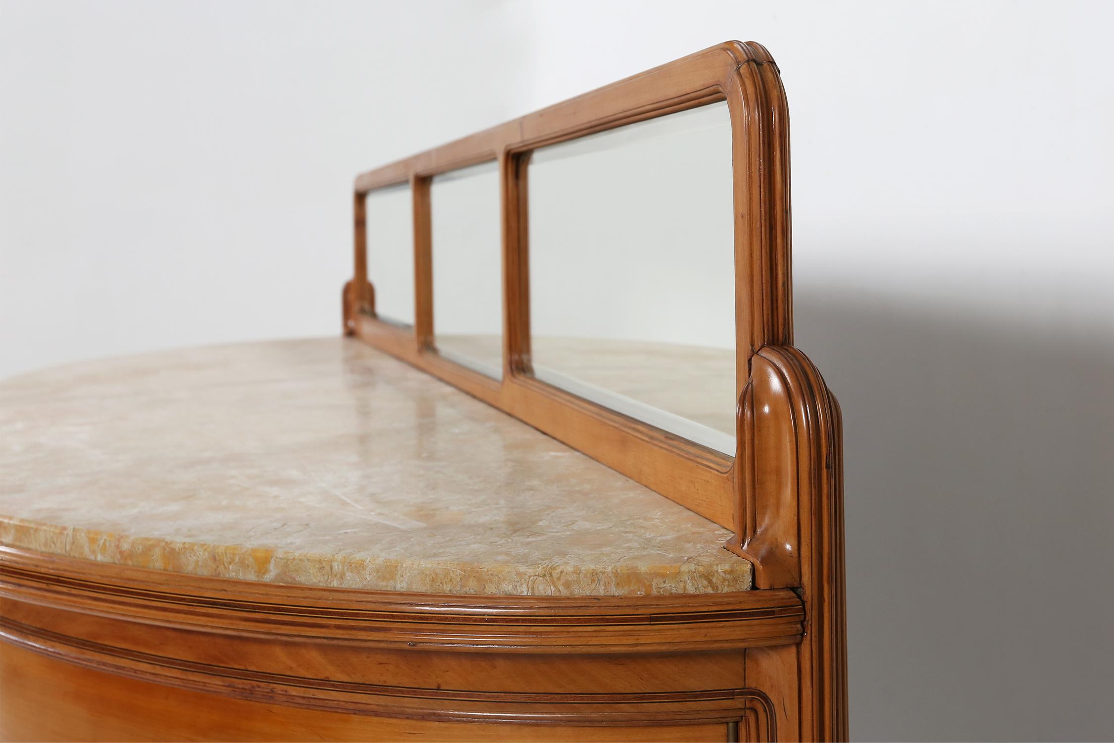 Exceptional hemisphere Art Nouveau Sideboard by Maurice Dufrene, France 1911 For Sale 6