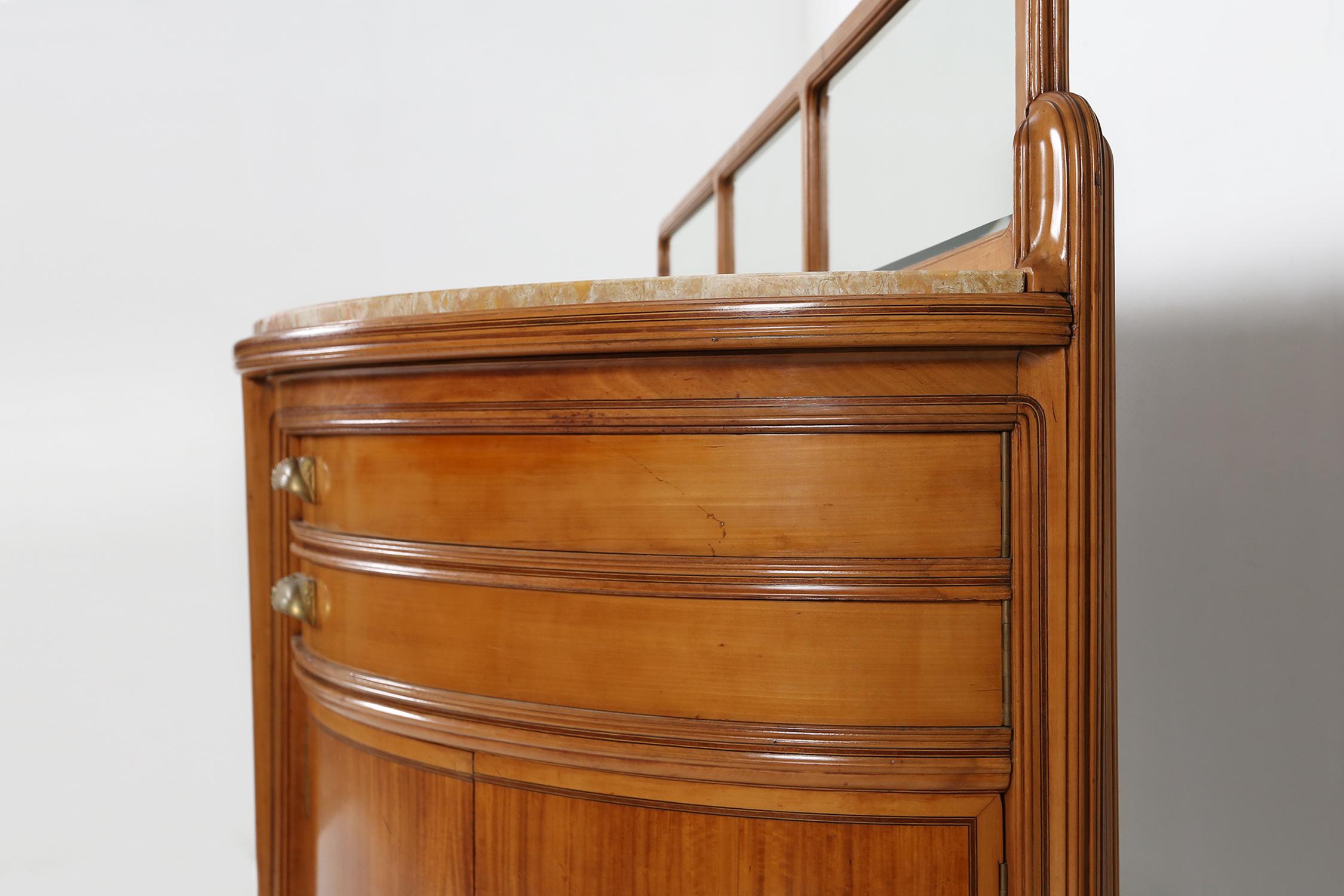 Exceptional hemisphere Art Nouveau Sideboard by Maurice Dufrene, France 1911 For Sale 7