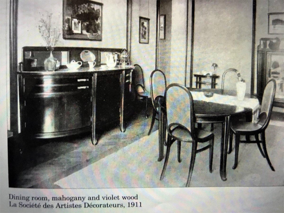 Exceptional hemisphere Art Nouveau Sideboard by Maurice Dufrene, France 1911 For Sale 13