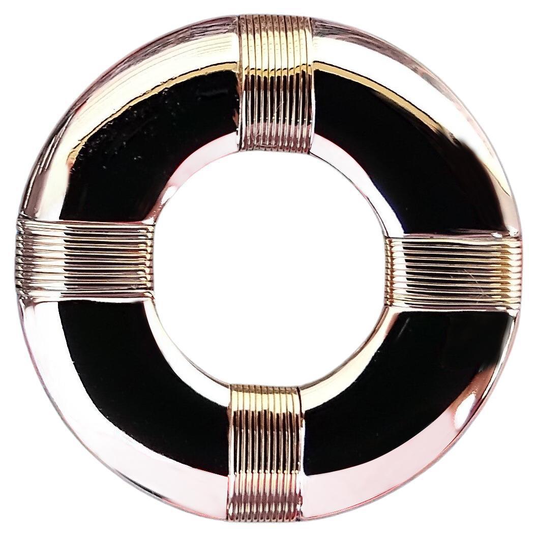 Exceptional Hermès 2 Tones Gold Pendant Buoy Shaped For Sale 7