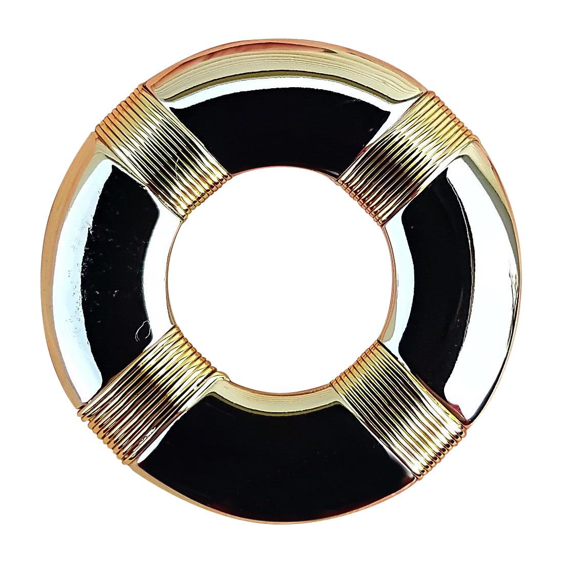 Exceptional Hermès 2 Tones Gold Pendant Buoy Shaped For Sale 8