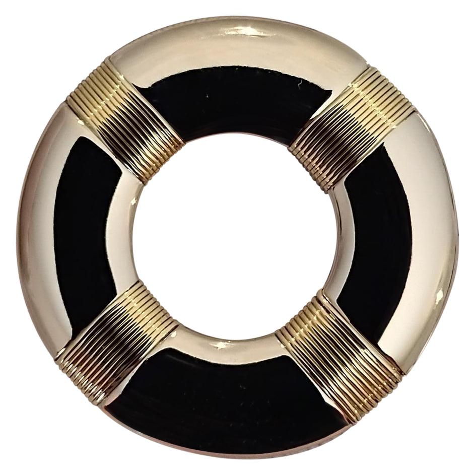 Exceptional Hermès 2 Tones Gold Pendant Buoy Shaped For Sale 10