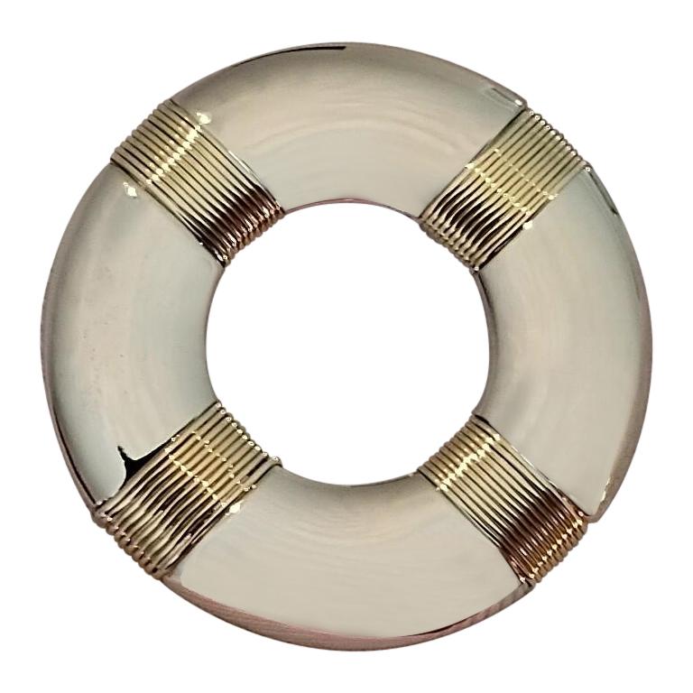 Exceptional Hermès 2 Tones Gold Pendant Buoy Shaped For Sale 12