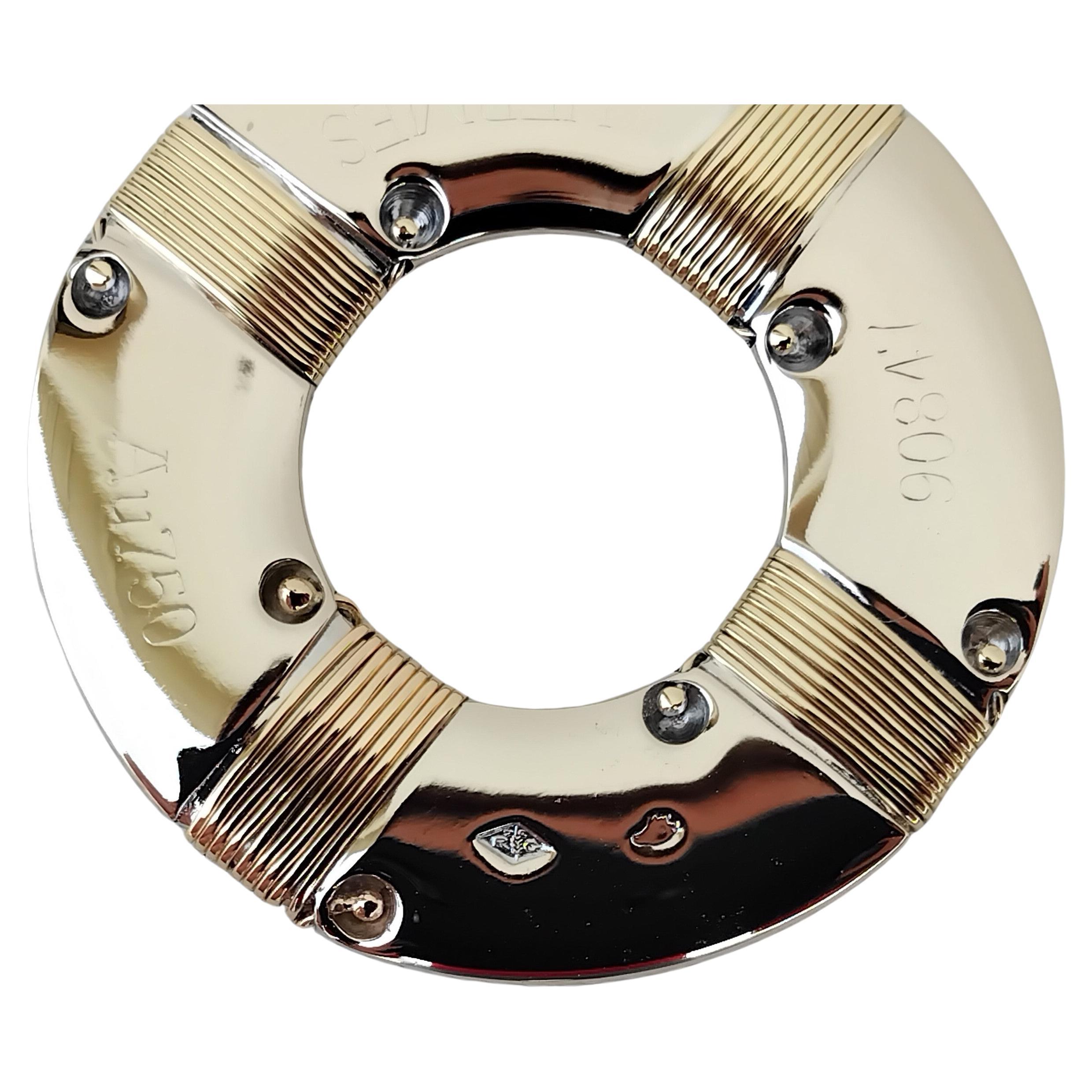 Exceptional Hermès 2 Tones Gold Pendant Buoy Shaped For Sale 3