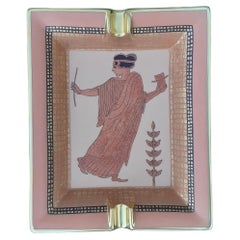 Exceptional Hermès Ashtray Change Tray Greek Mythology Woman in Porcelain