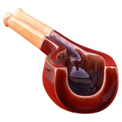 Exceptionnel Cendrier Hermès Porte-pipe en forme de pipe 