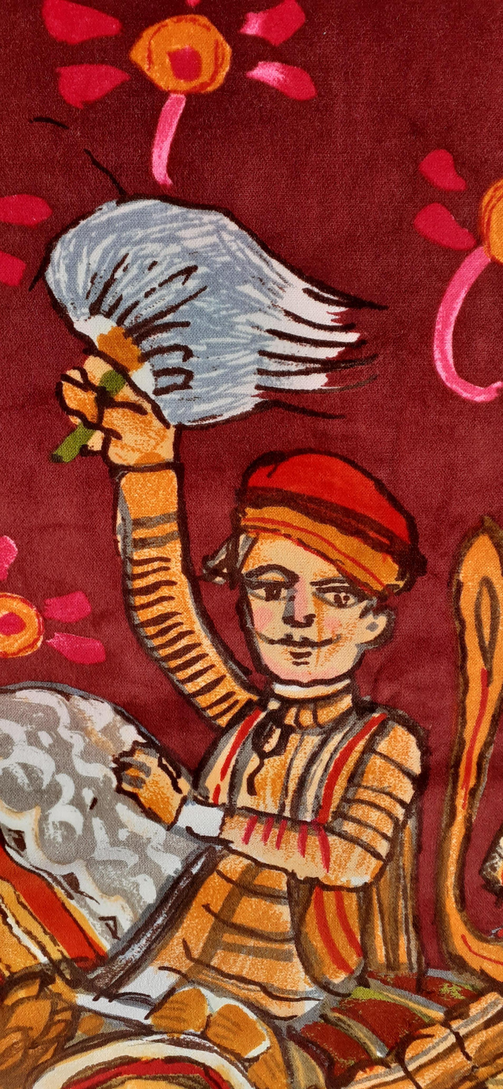 Exceptional Hermès Beloved India Velvet Throw Blanket Cover 11