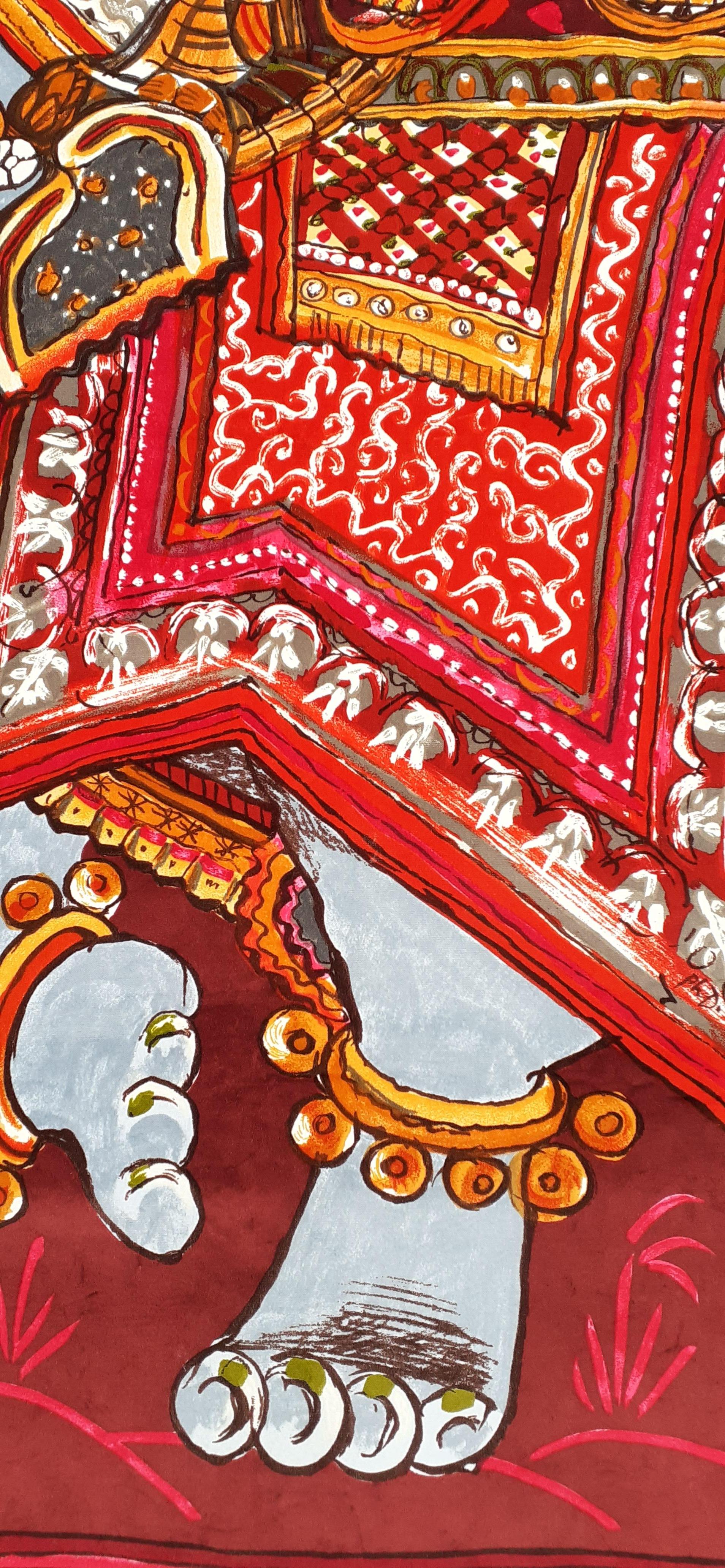 Exceptional Hermès Beloved India Velvet Throw Blanket Cover 3