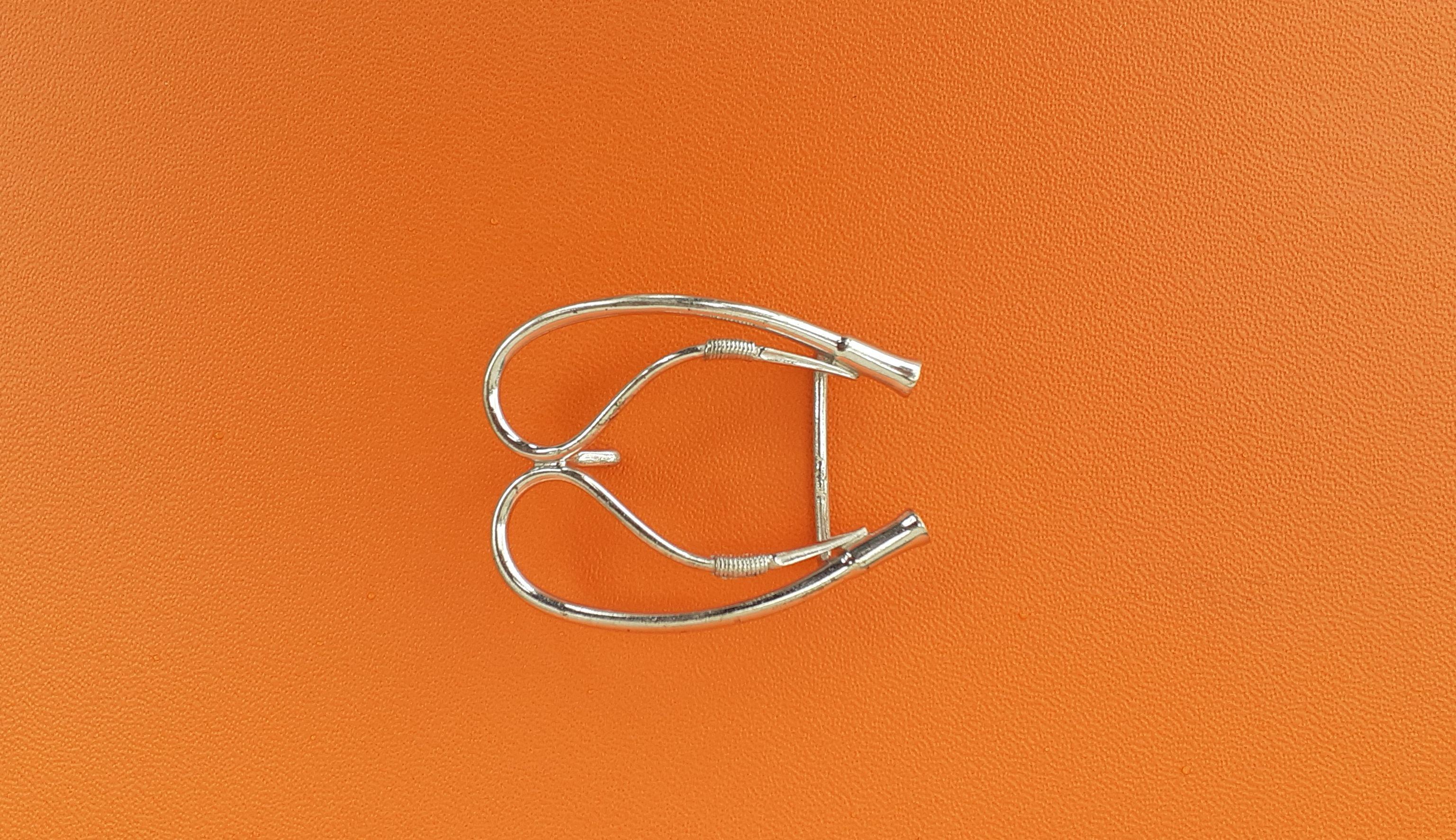 Exceptionnelle boucle de ceinture Hermès en forme de fouet et de cheval Texas pour ceinture 24 mm Unisexe en vente