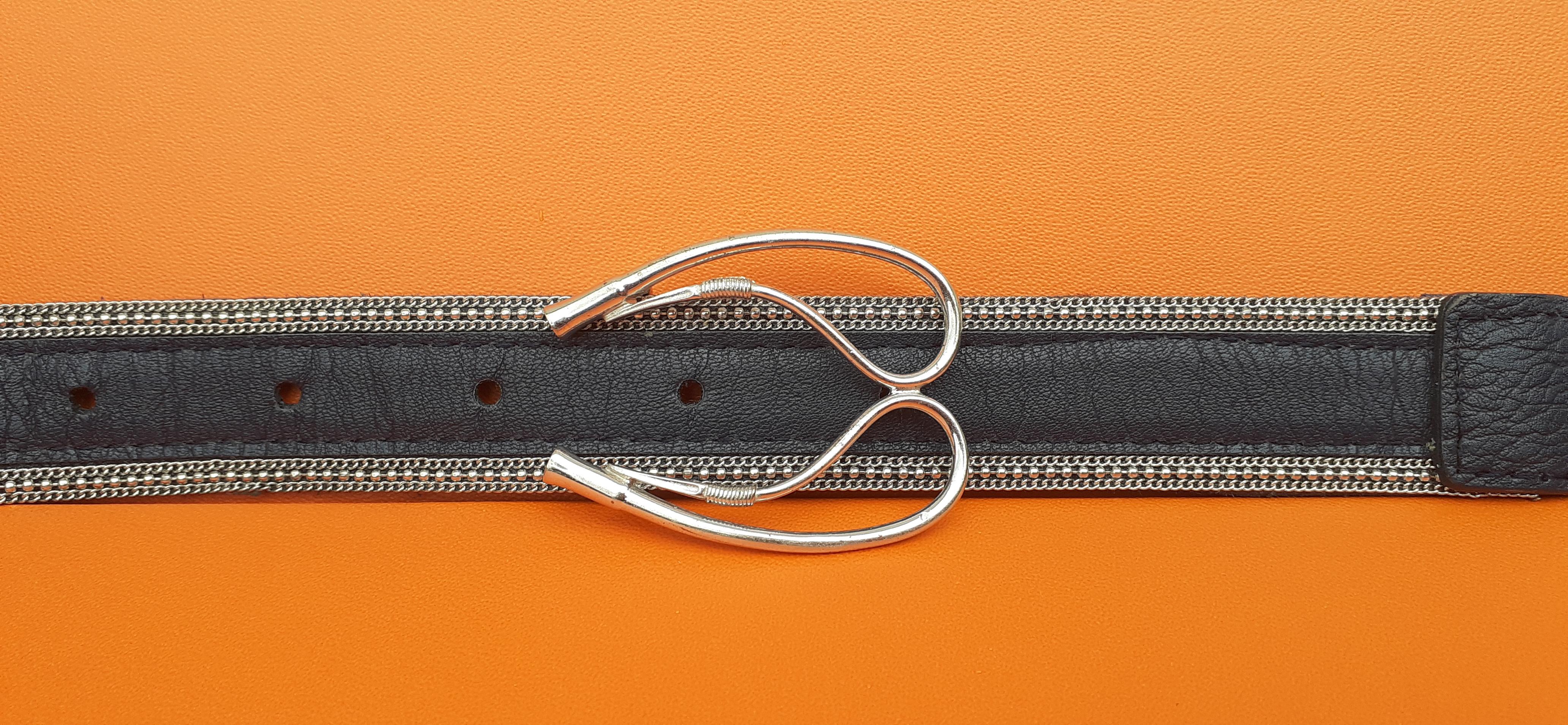 Exceptional Hermès Belt Buckle Whip Shaped Horse Texas for 24 mm Belt For Sale 5