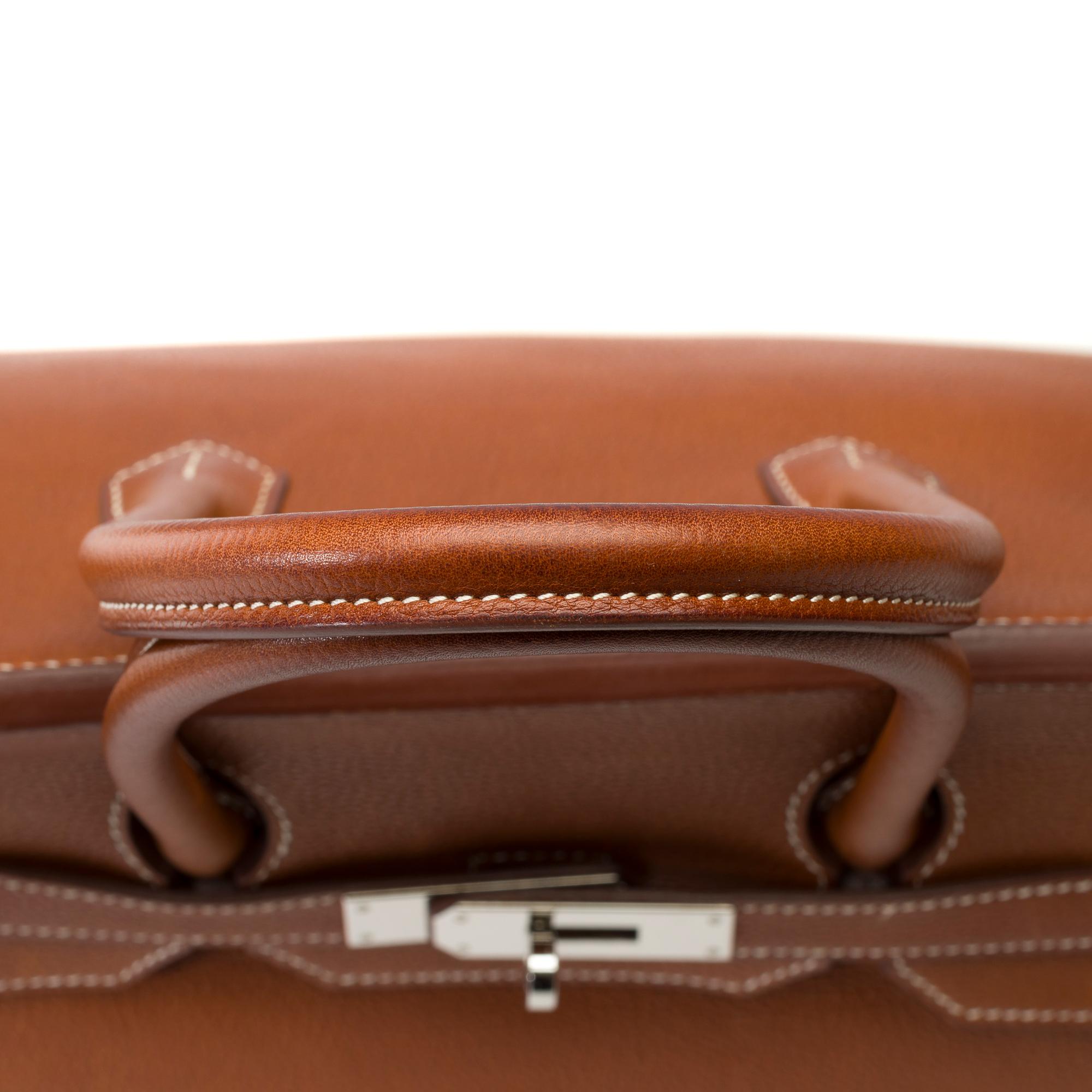 Exceptional Hermès Birkin 35 handbag in Fauve Faubourg Barenia leather, PHW 7