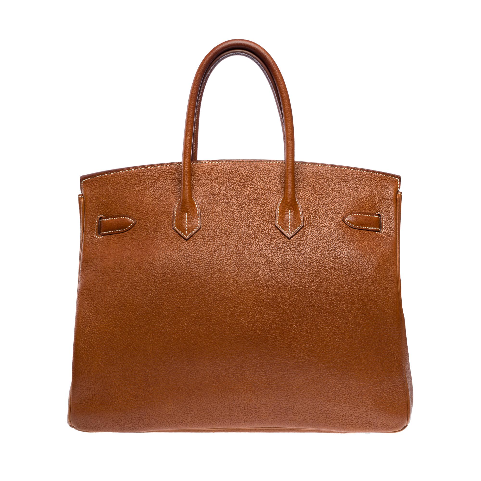 Women's Exceptional Hermès Birkin 35 handbag in Fauve Faubourg Barenia leather, PHW