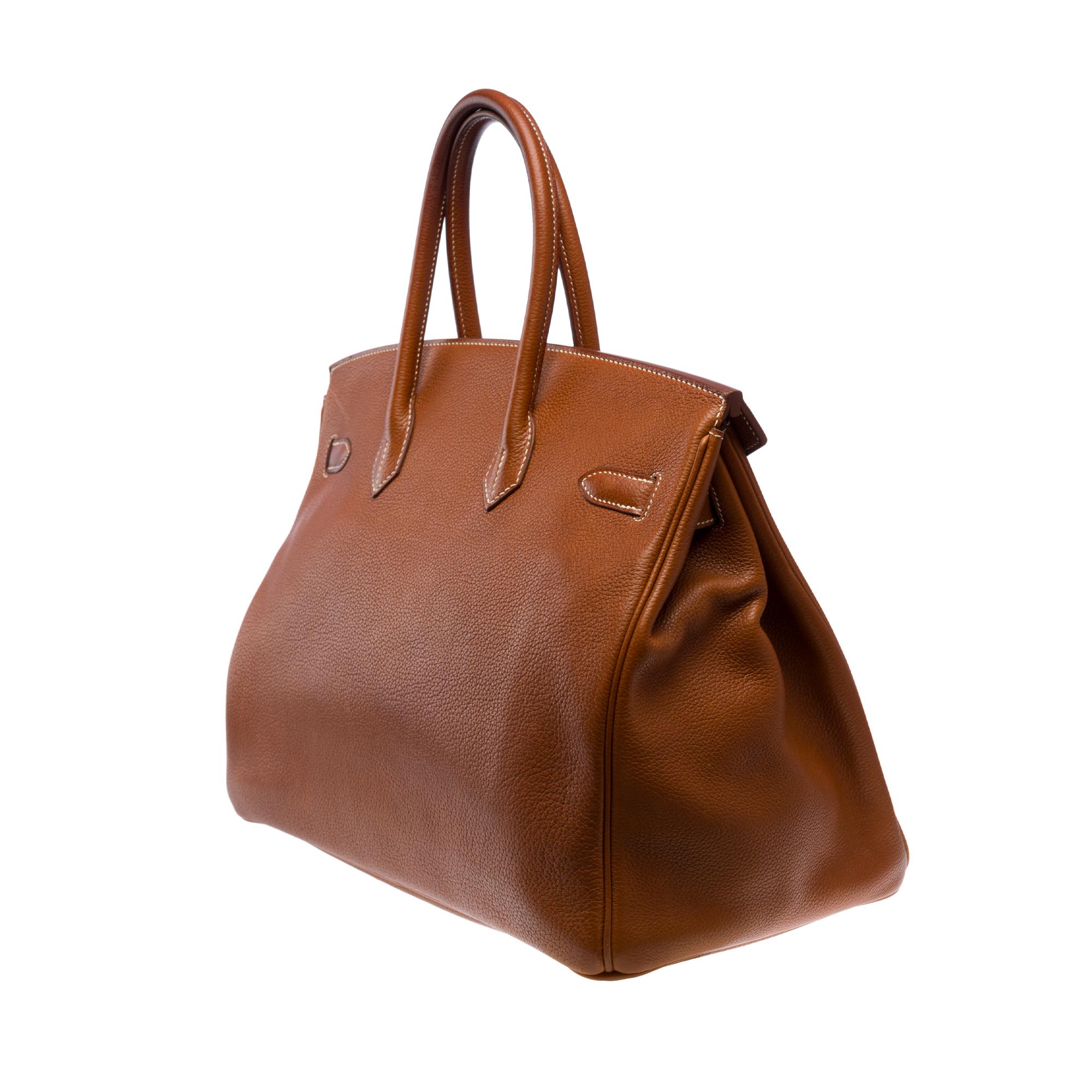 Exceptional Hermès Birkin 35 handbag in Fauve Faubourg Barenia leather, PHW 2