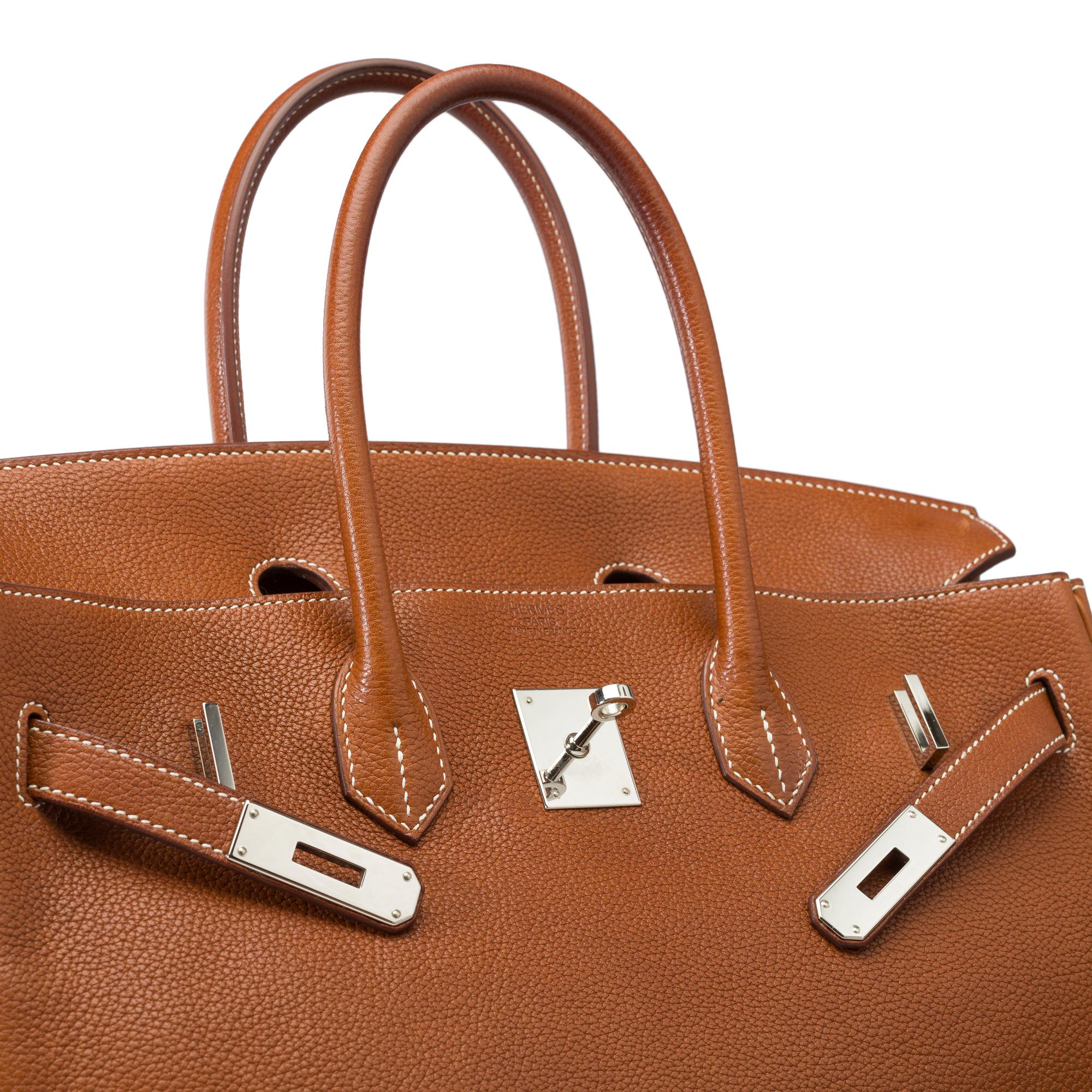 Exceptional Hermès Birkin 35 handbag in Fauve Faubourg Barenia leather, PHW 3
