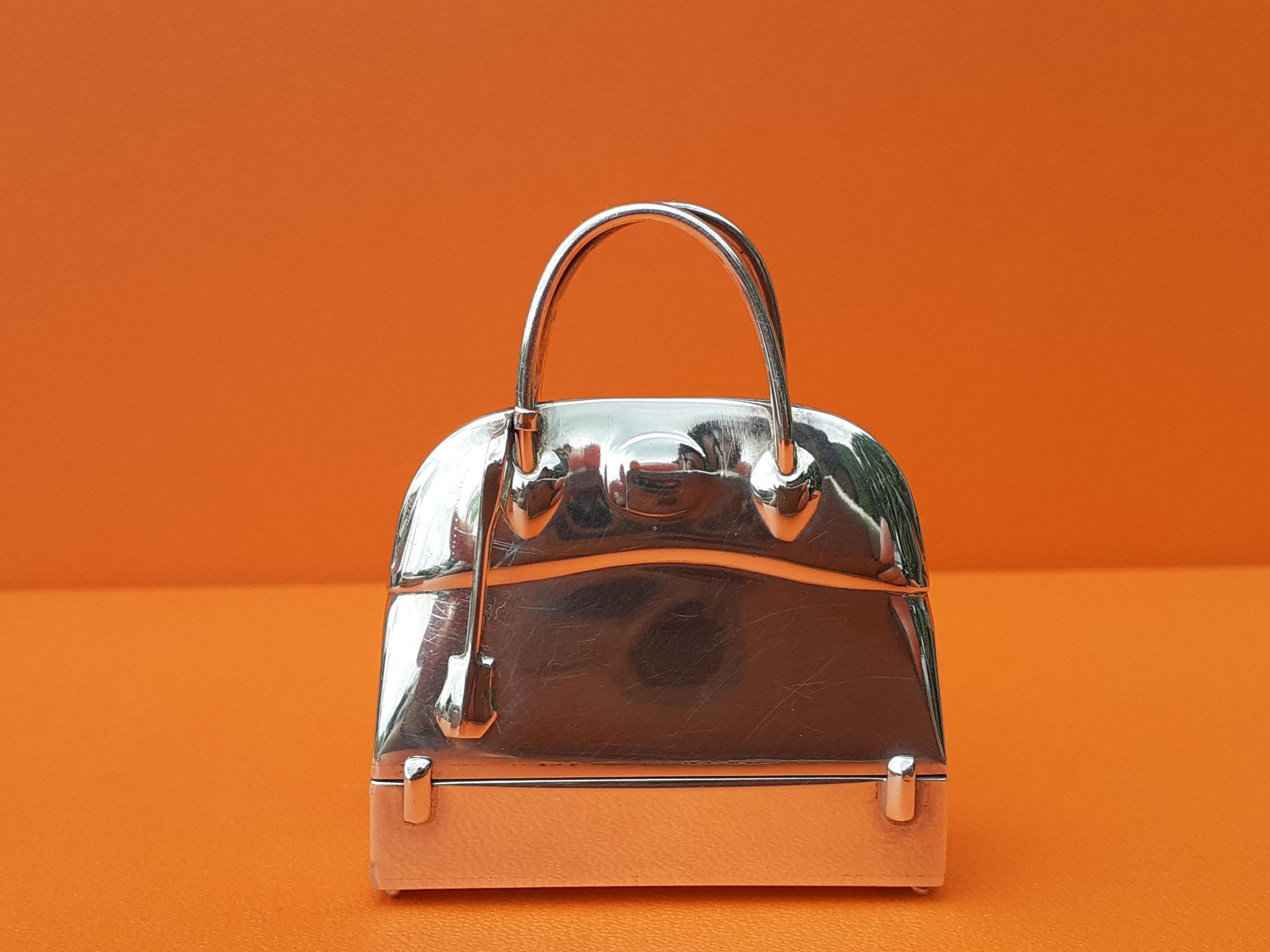 Women's or Men's Exceptional Hermès Bolide Bag MacPherson Pill Box Pill Container Silver 925 RARE