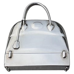 Außergewöhnliche Hermès Bolide Bag MacPherson Pillendose Pillendose Silber 925 SELTEN