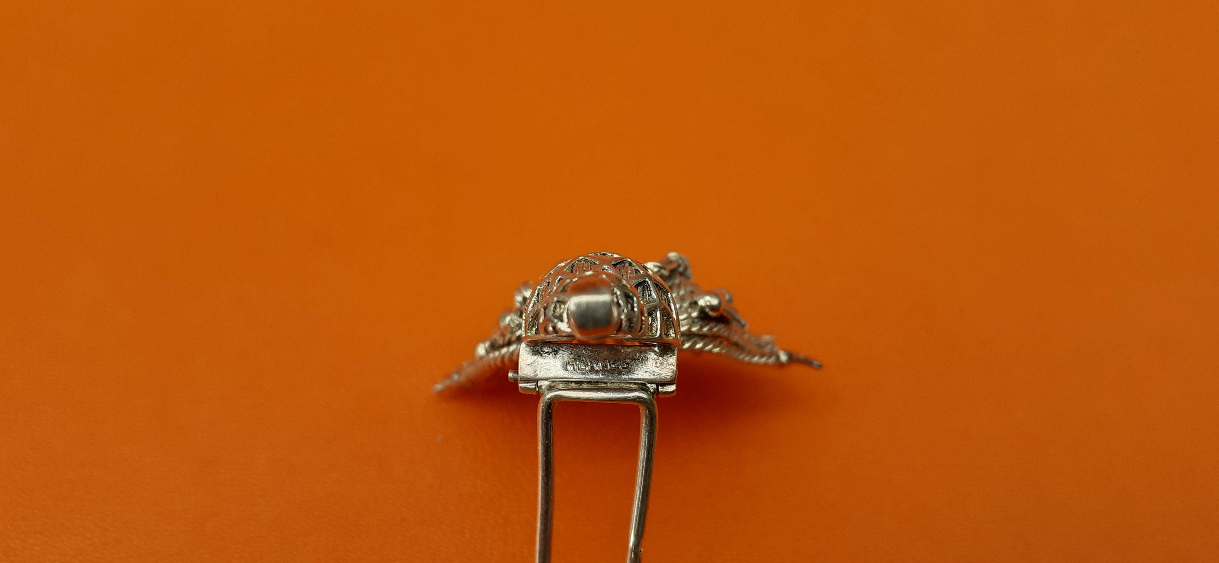 Exceptional Hermès Brooch Pendant Lapel Pin Passementerie Tassel Silver RARE For Sale 2