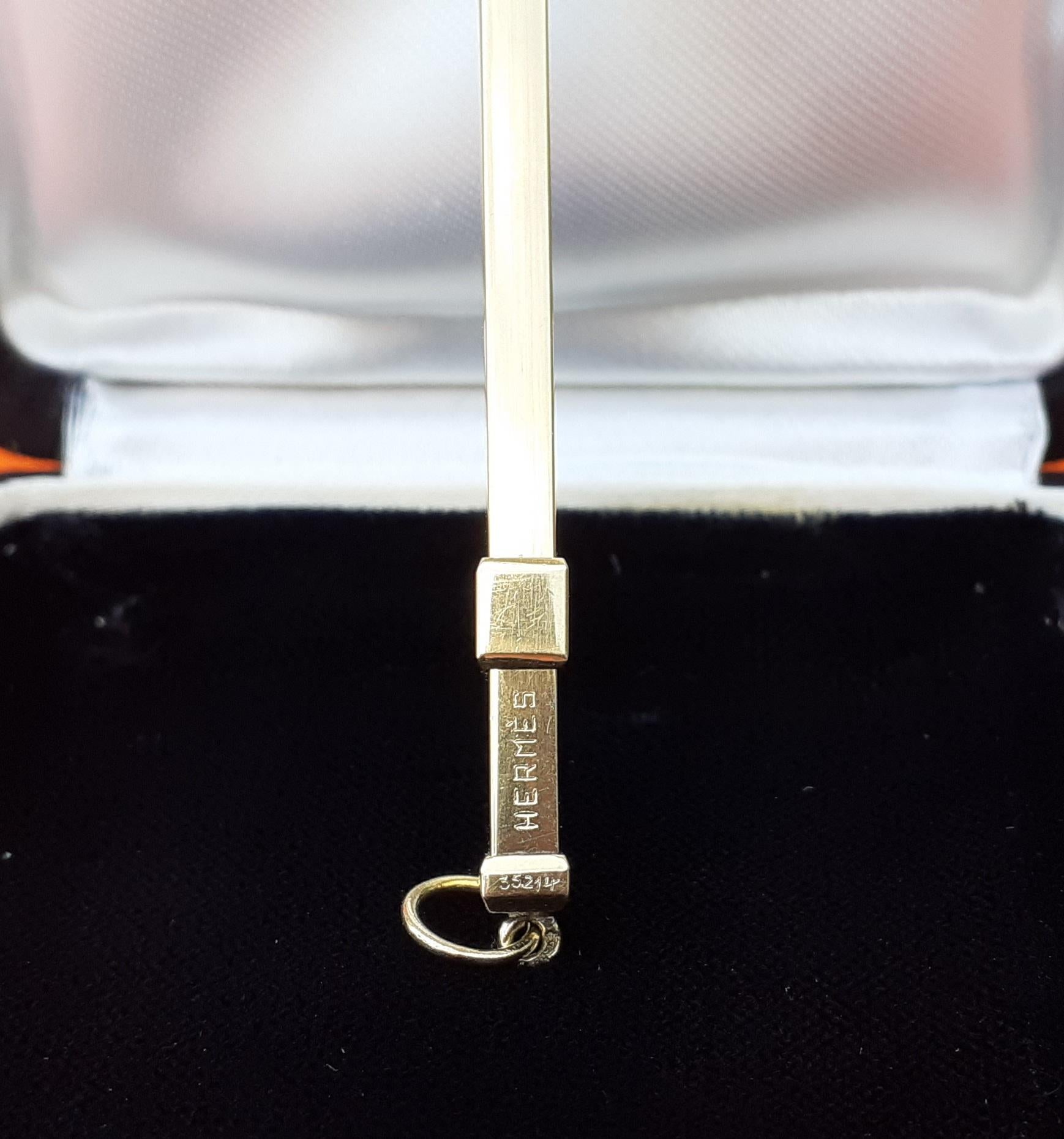Außergewöhnliche Hermès Champagner Schneebesen in 18K Gelbgold RARE 9