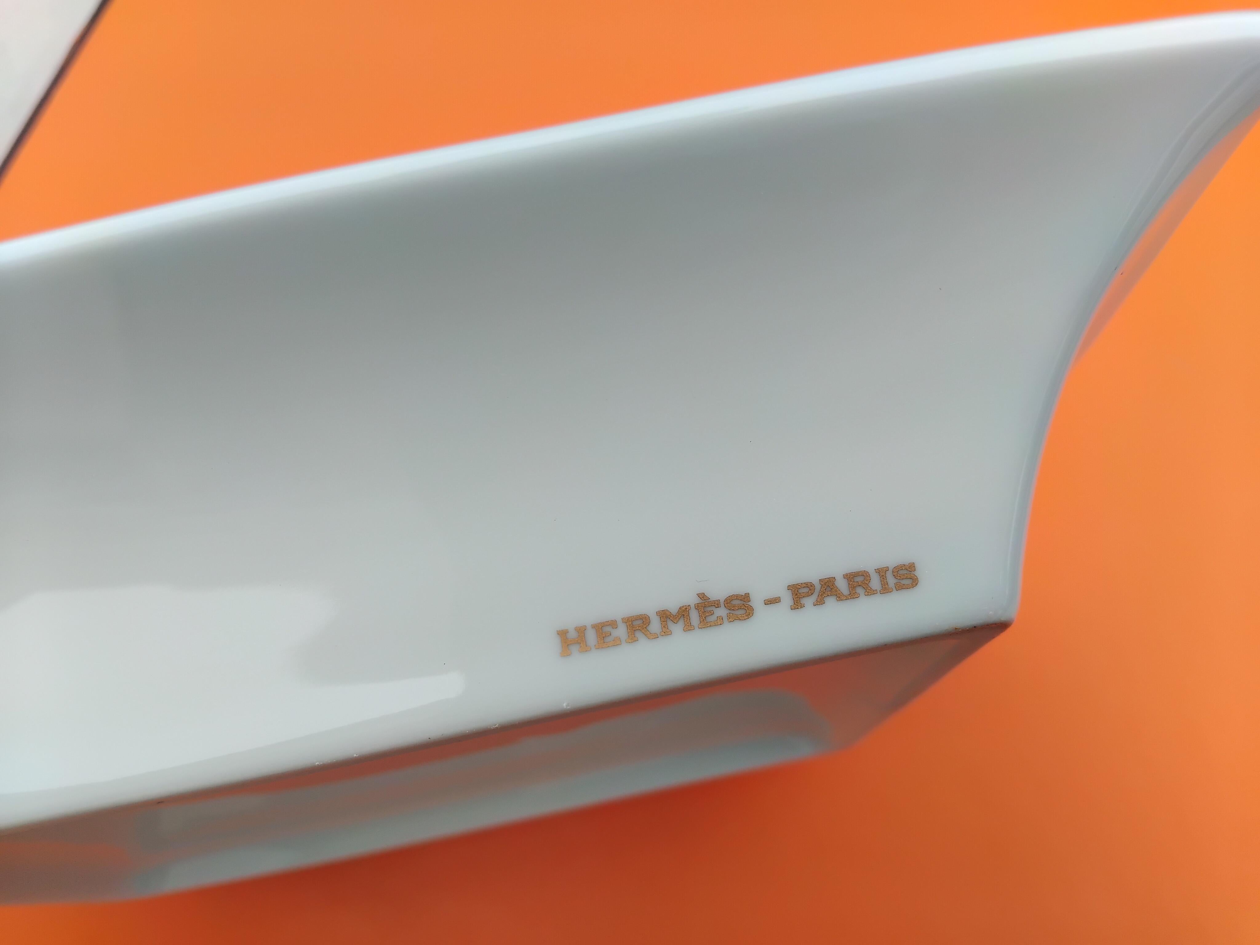 Hermès Ashtray Change Tray Pavement Tranchant Gold Porcelain For Sale 12