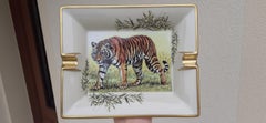 Exceptional Hermès  Cigar Ashtray Change Tray Tiger in Porcelain Rare
