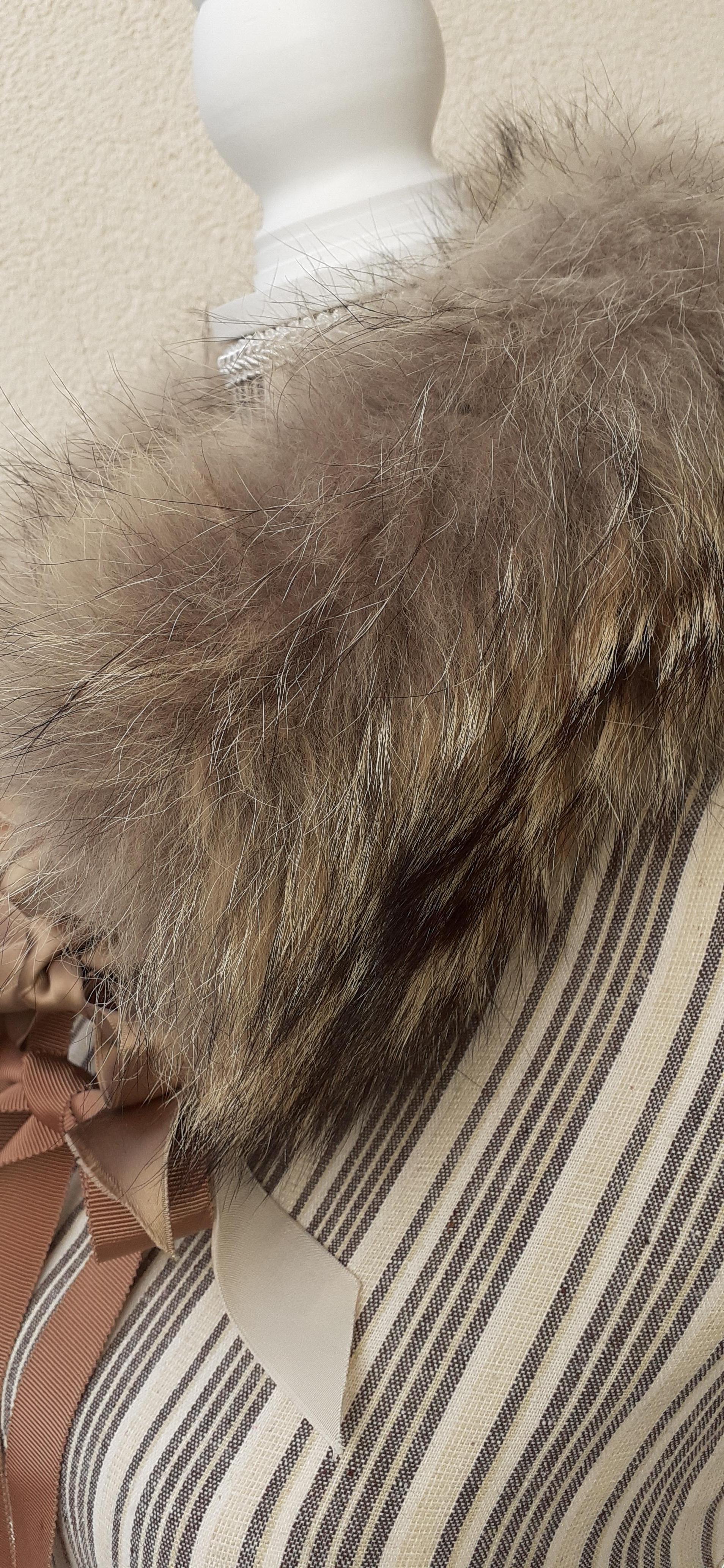 Exceptional Hermès Coyote Fur Collar Scarf Rare 6