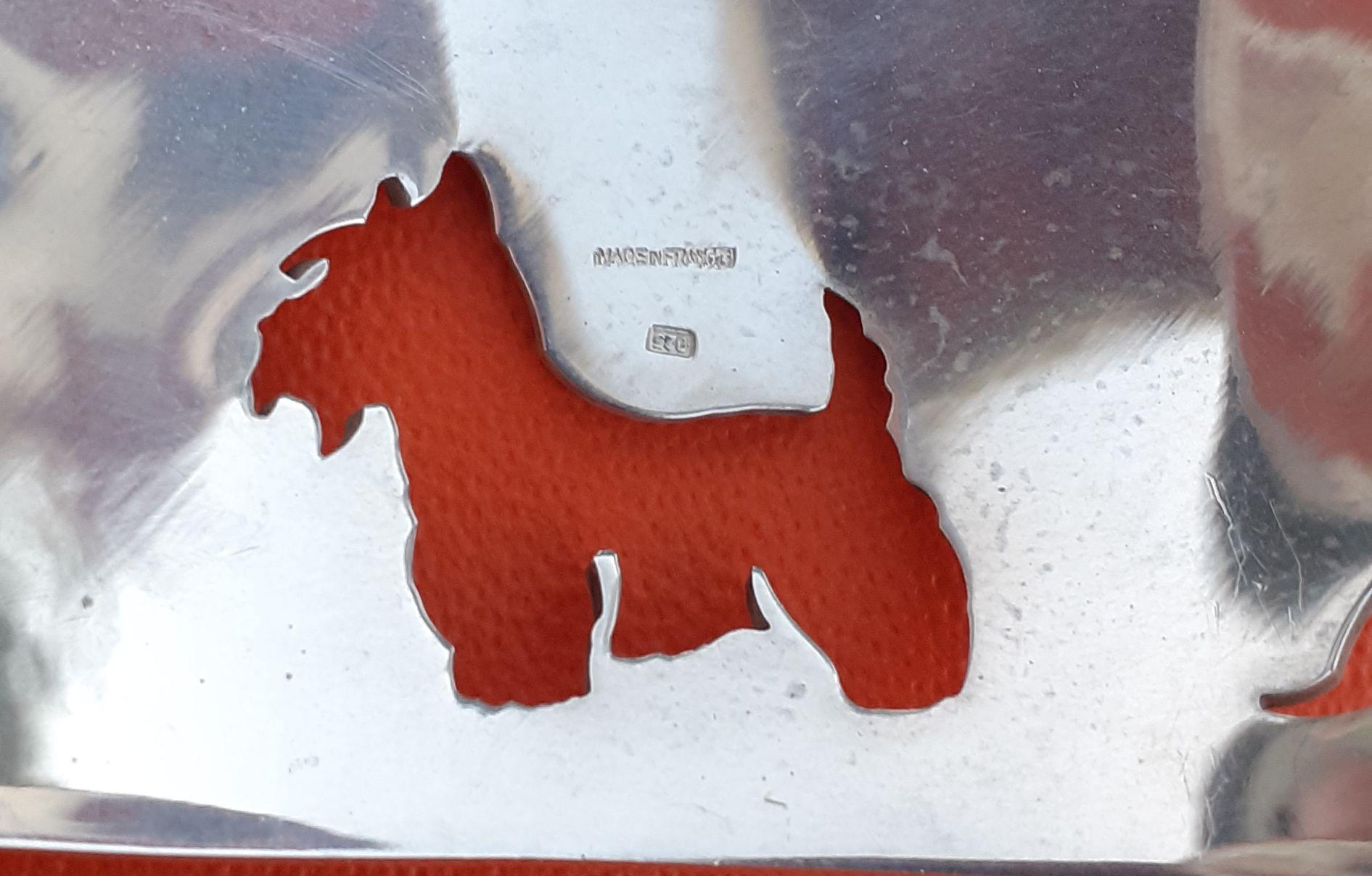 Eccezionale bracciale Hermès West Highland White Terrier Westie in argento in vendita 4