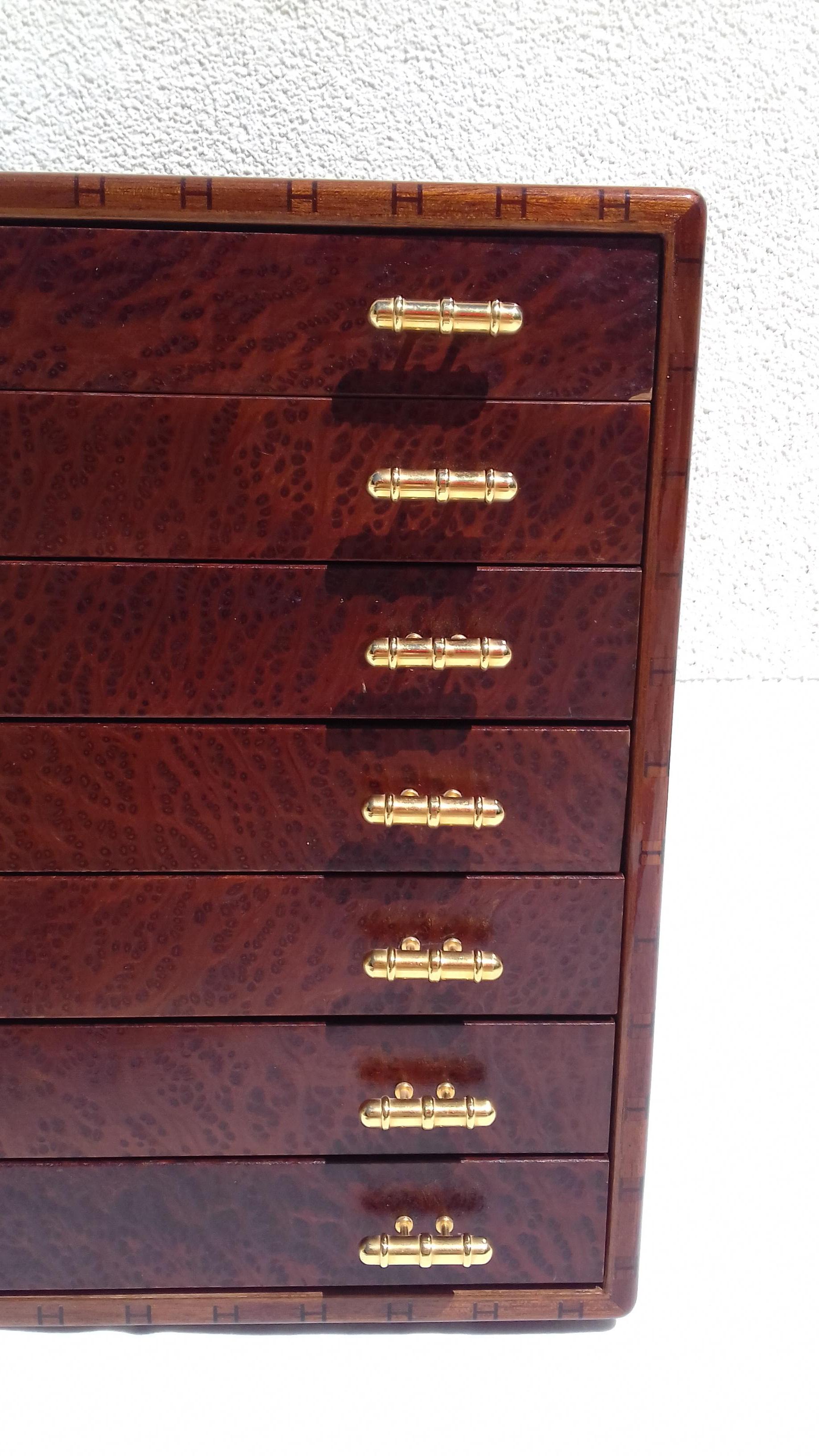 Exceptional Hermès Drawer to store scarves or Jewelry In Wood RARE 1