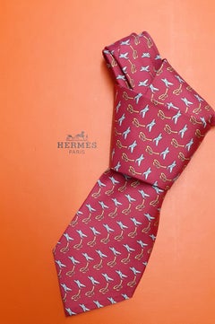 Exceptional Hermès For Breitling Silk Tie Planes Print