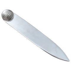 Exceptional Hermès Golf Ball Letter Opener Paper Cutter Ravinet d'Enfert