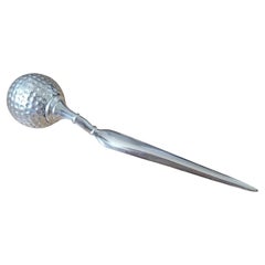 Exceptional Hermès Golf Ball Letter Opener Paper Cutter Ravinet d'Enfert