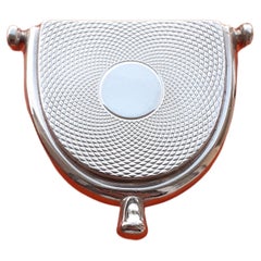 Exceptional Hermès Guilloche Spur Shaped Pill Box By Ravinet d'Enfert