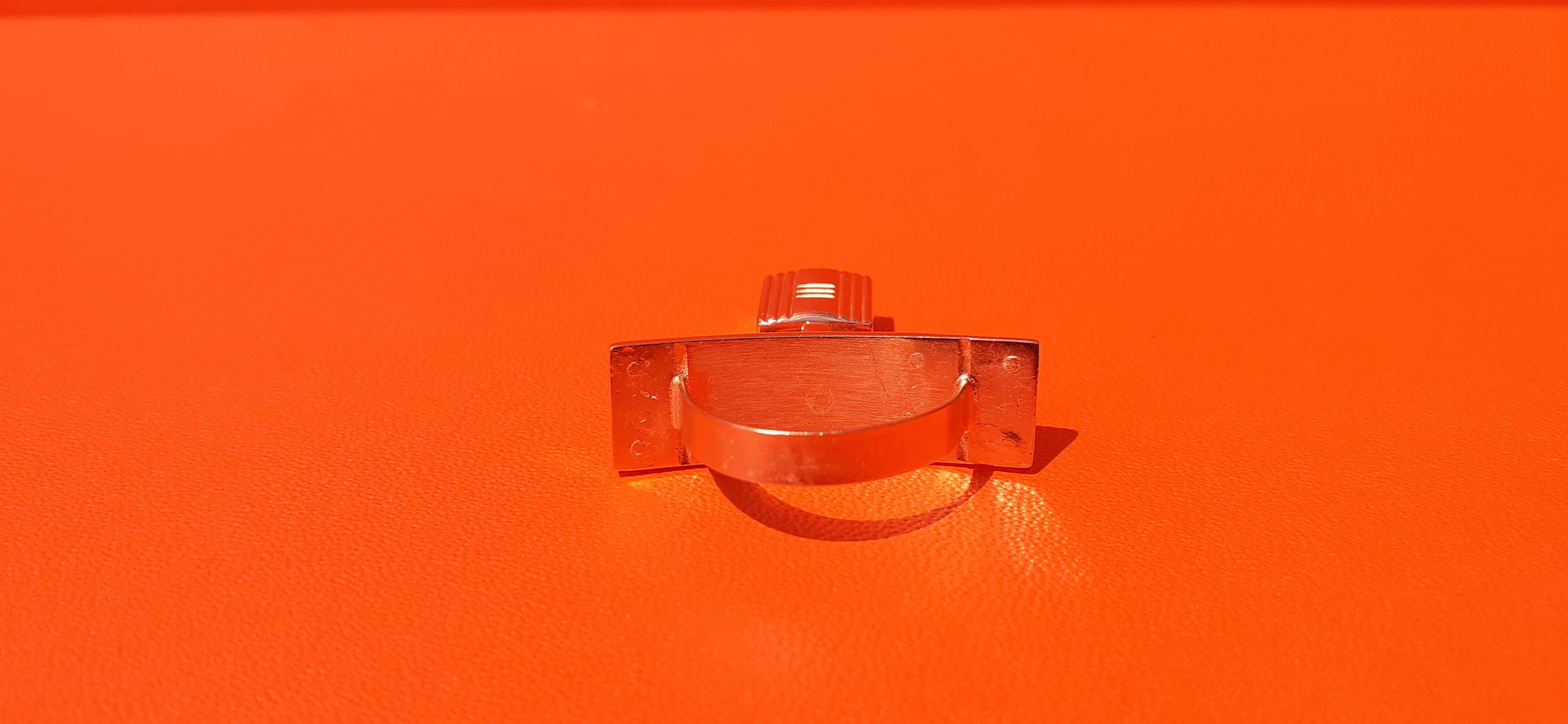 Außergewöhnlicher Hermès Kelly Schalring in Form eines Schließes mit Klappverschluss und Vorhängeschloss Ghw Damen
