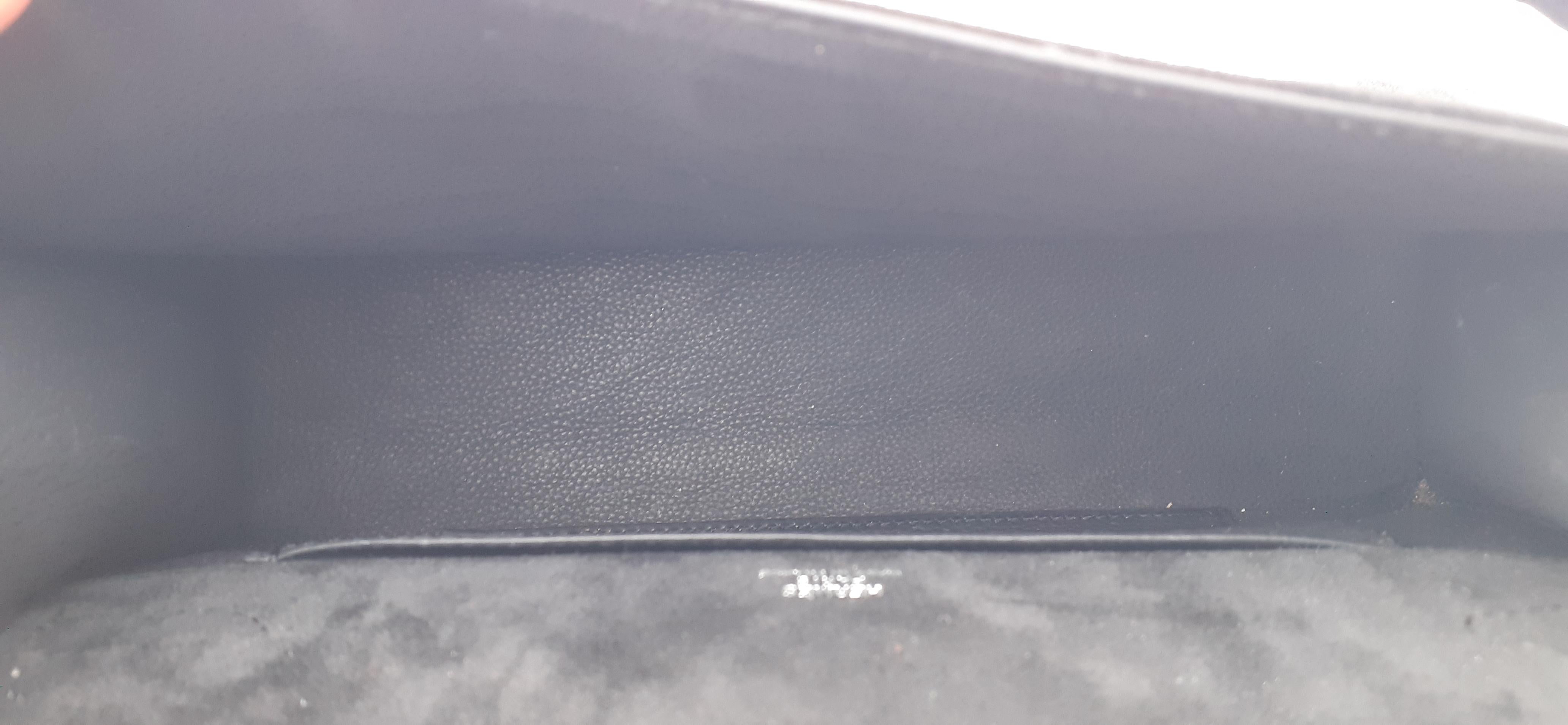 Exceptional Hermès Kelly Pochette Handbag Black Doblis Suede Leather Phw 7