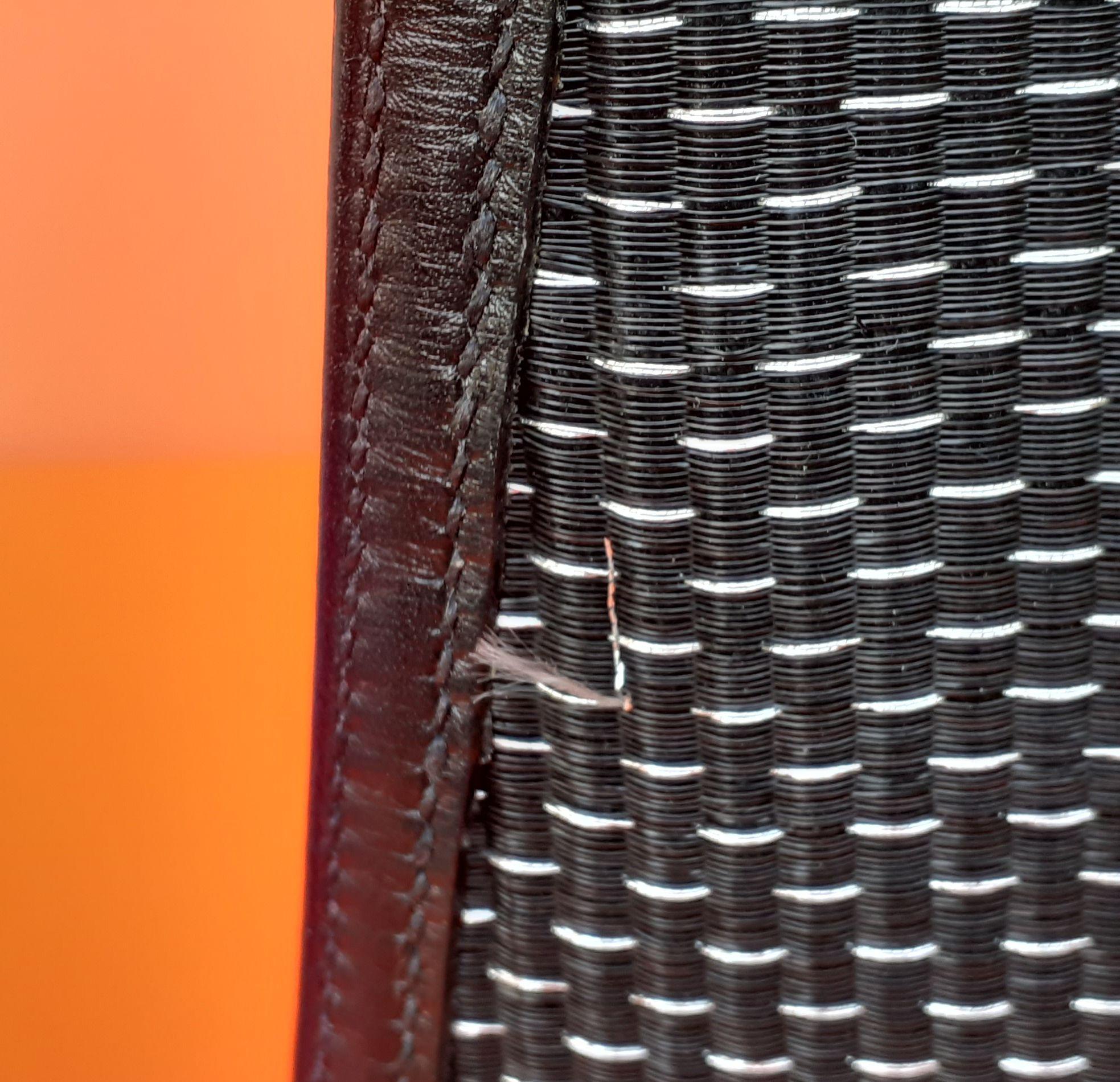 Exceptional Hermès Kelly Pochette Purse Black Crinoline and Silver  Phw RARE 11