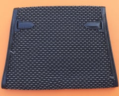 Exceptional Hermès Kelly Pochette Purse Black Crinoline and Silver  Phw RARE