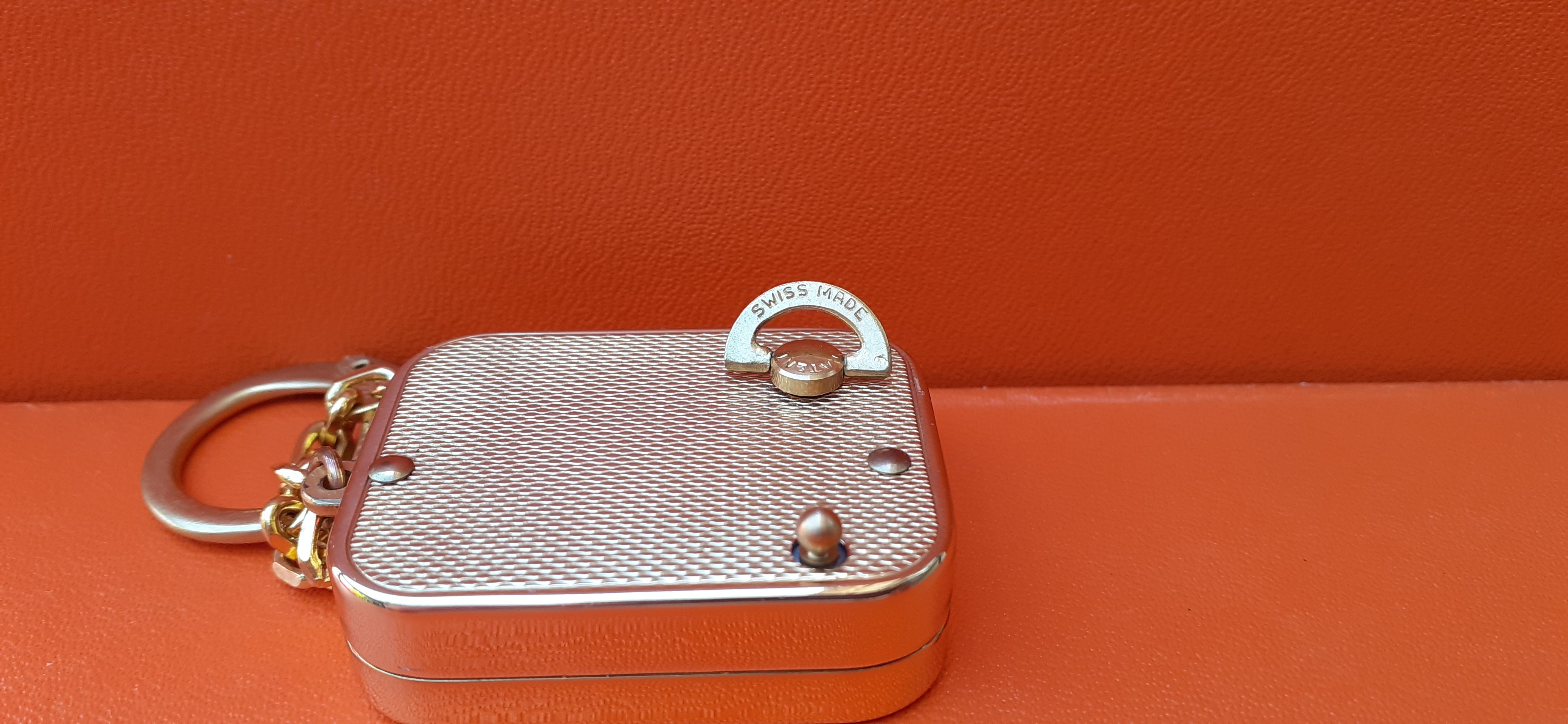 Exceptional Hermès Keychain by Reuge Sainte Croix Music Box 5