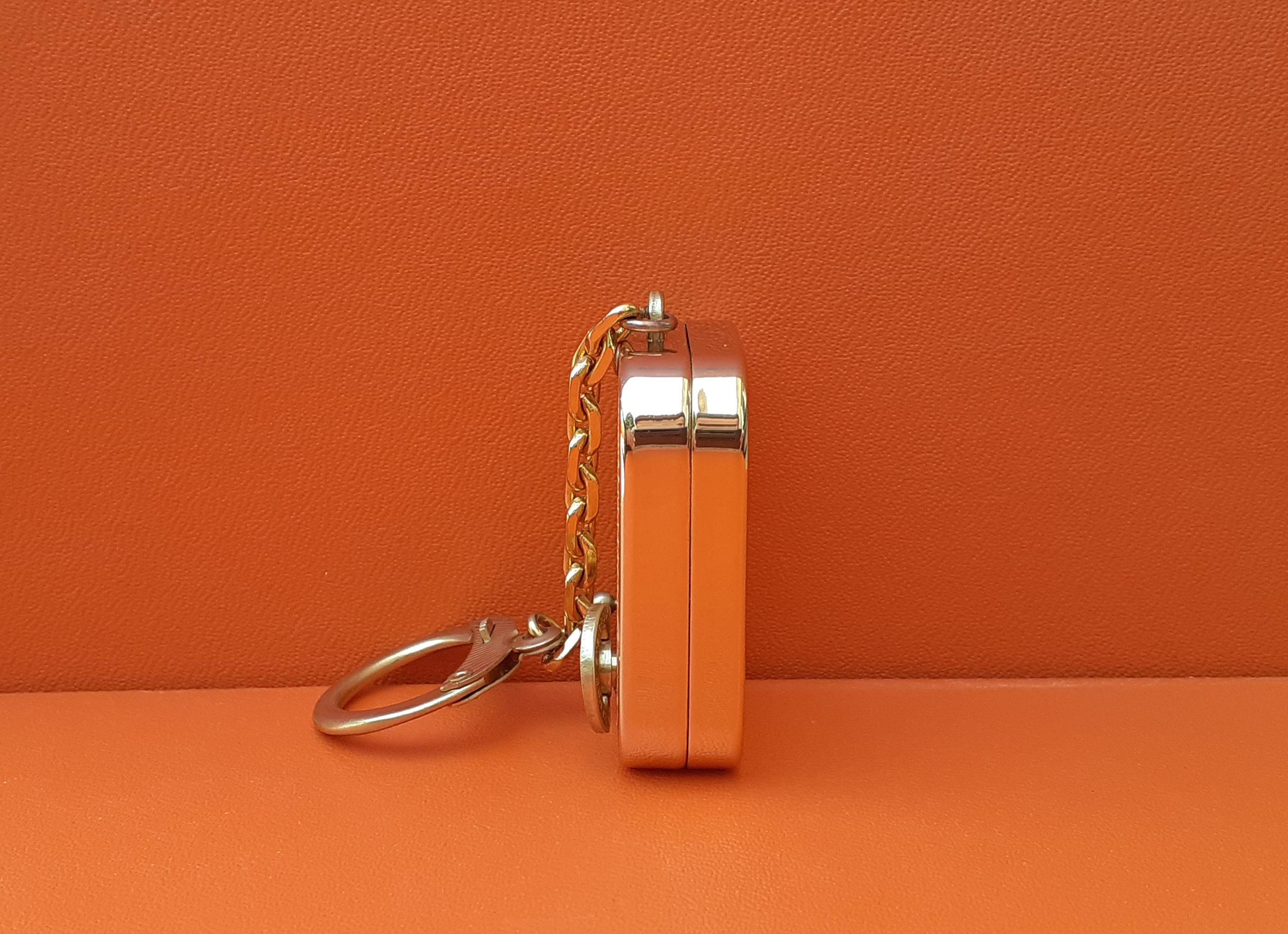 Brown Exceptional Hermès Keychain by Reuge Sainte Croix Music Box