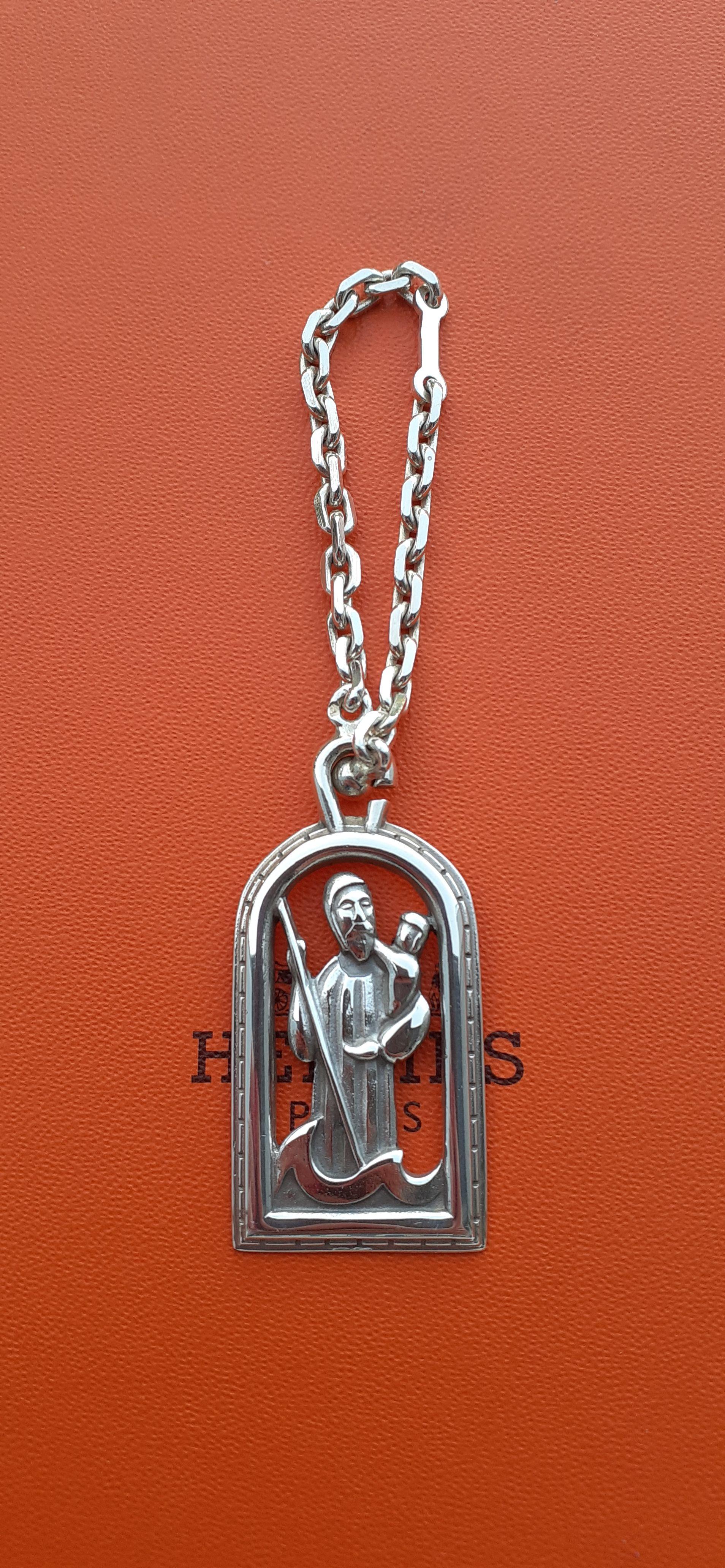 Rare Authentic Hermès Keychain

Represents Saint Christopher, a saint of Christianity. Christophe means 