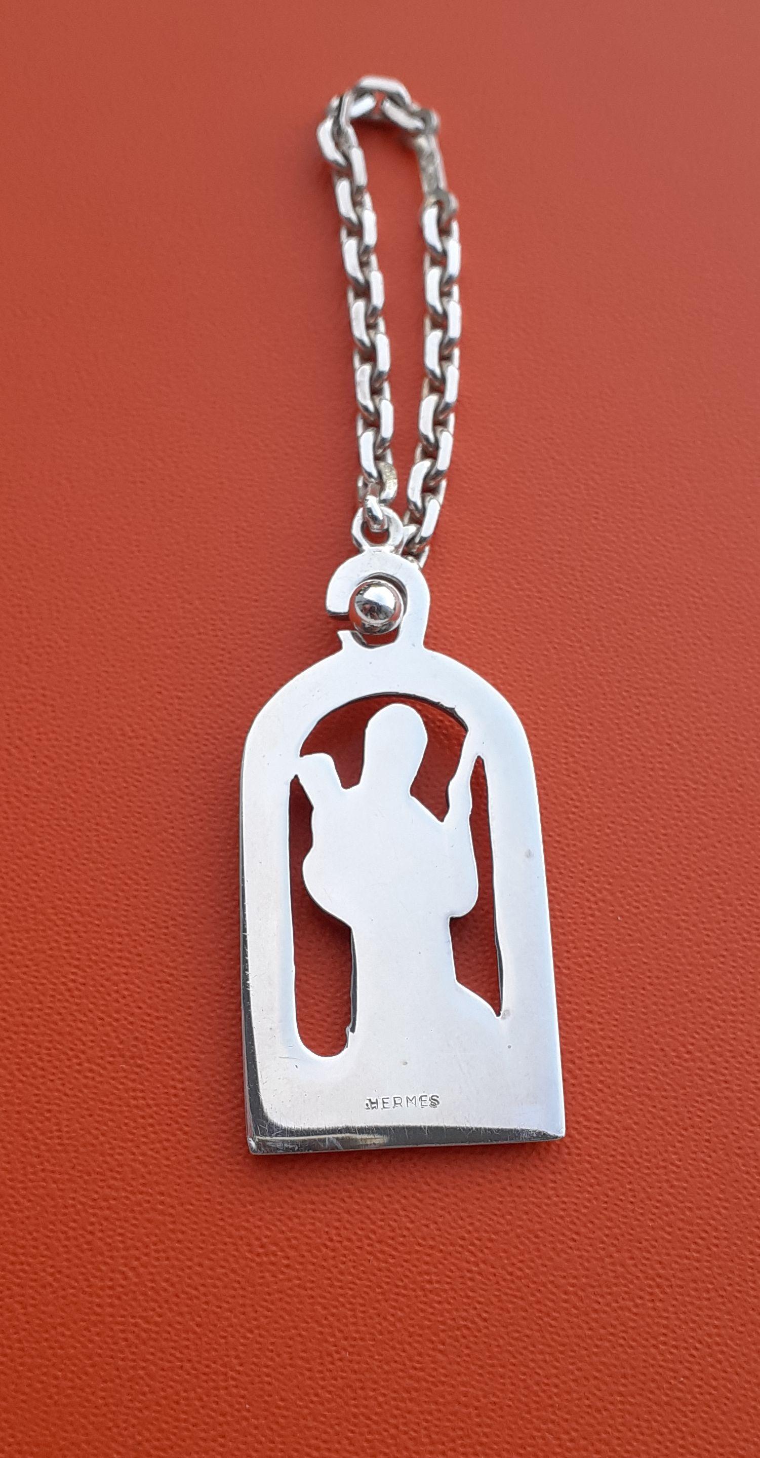 Exceptionnel Hermès Keychain Saint Christopher Patron of Travelers Silver en vente 1