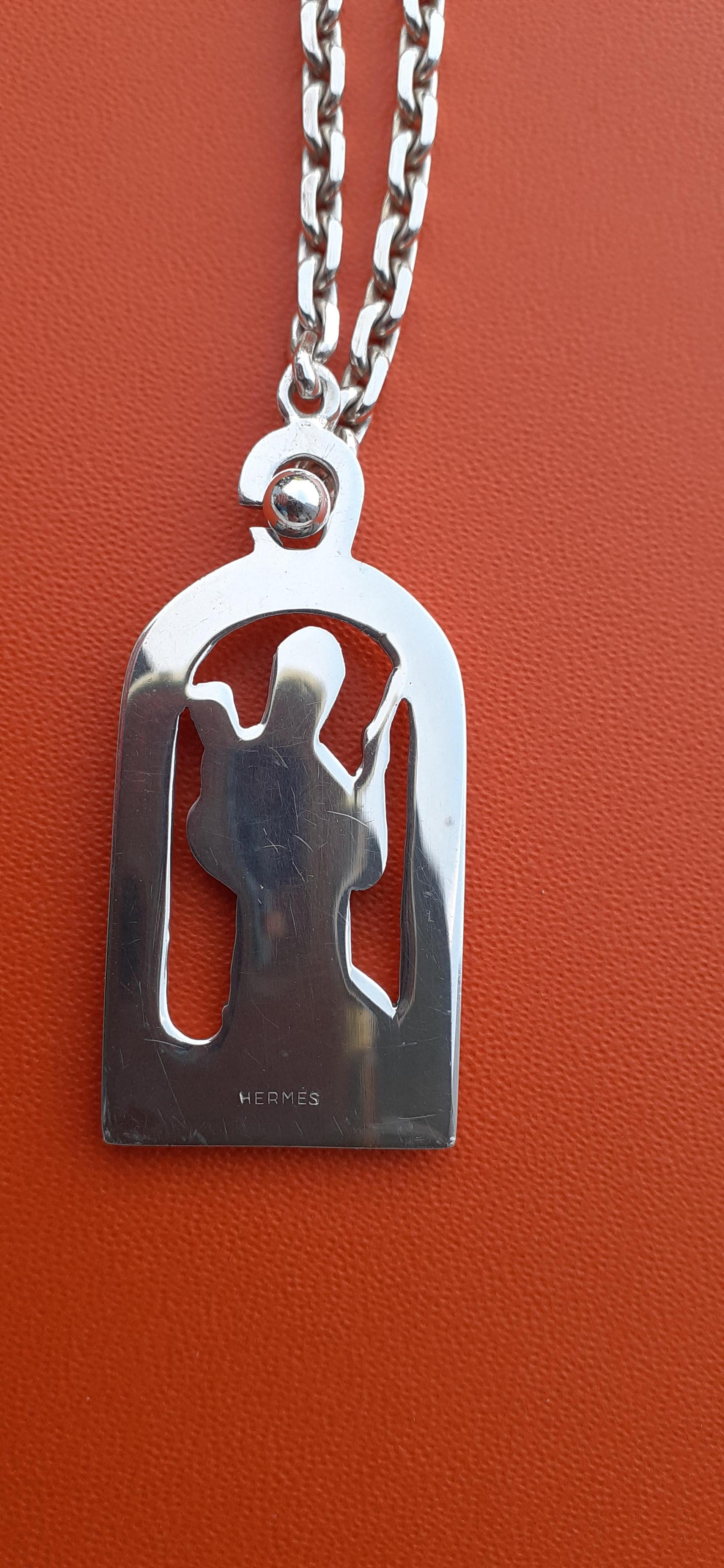 Exceptional Hermès Keychain Saint Christopher Patron Saint of Travelers Silver For Sale 4