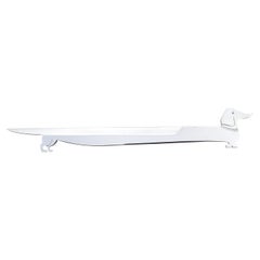 Exceptional Hermès Letter Opener Dachshund Dog Shape In Silver RARE